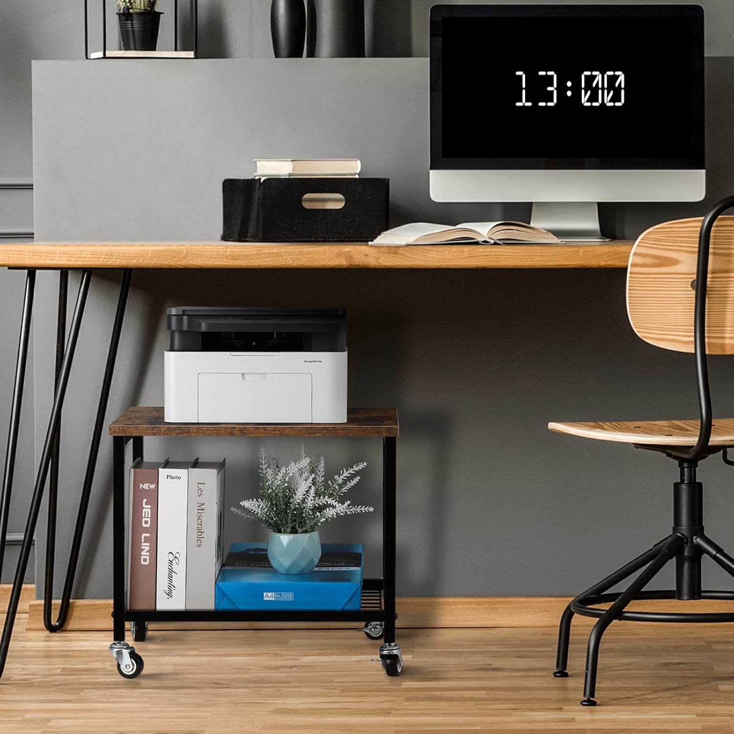 Under Desk Ikea Printer Stand Printer Stand Ikea, Home Office Setup