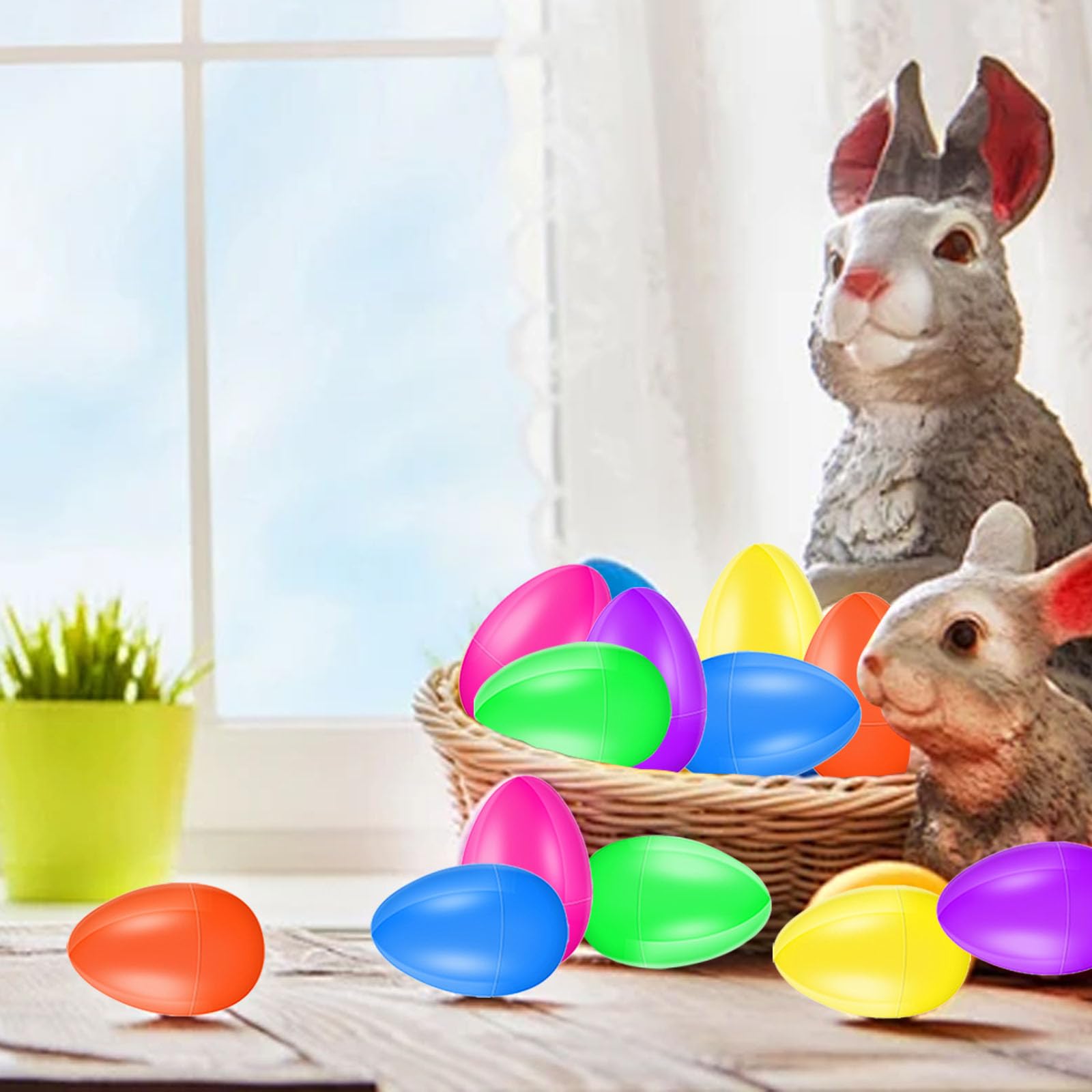Huevos de Pascua Multicolor 12 Piezas, Easter Egg para Rellenar y Decoración