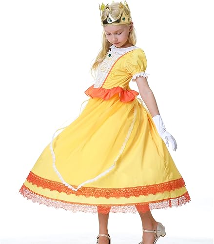 Miniatura 7 de Disfraz de princesa Super Brothers para niños, disfraz de princesa melocotón y margarita para niñas pequeñas