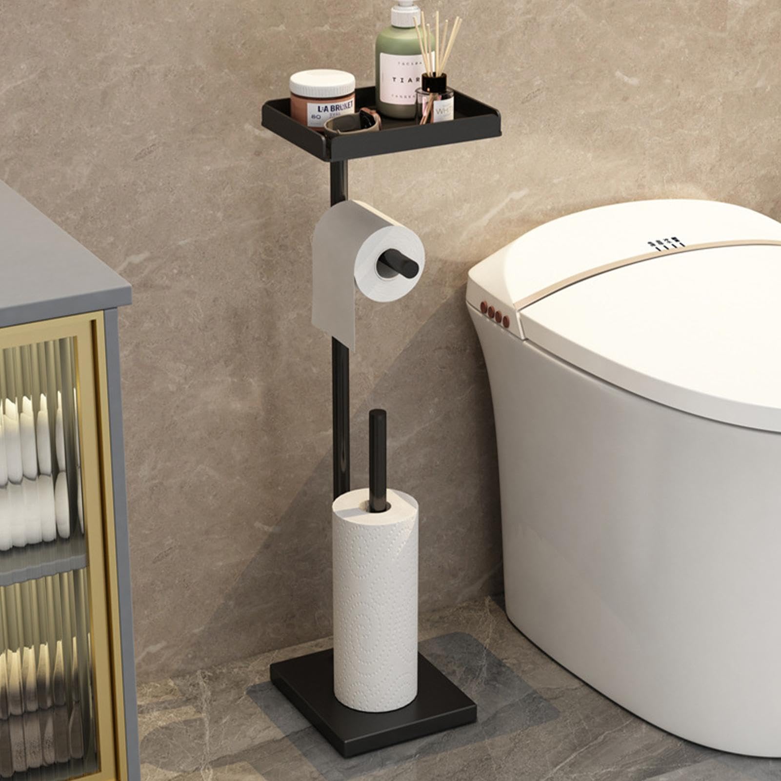 Porte-rouleau de papier toilette sur pied - Porte-rouleau de papier