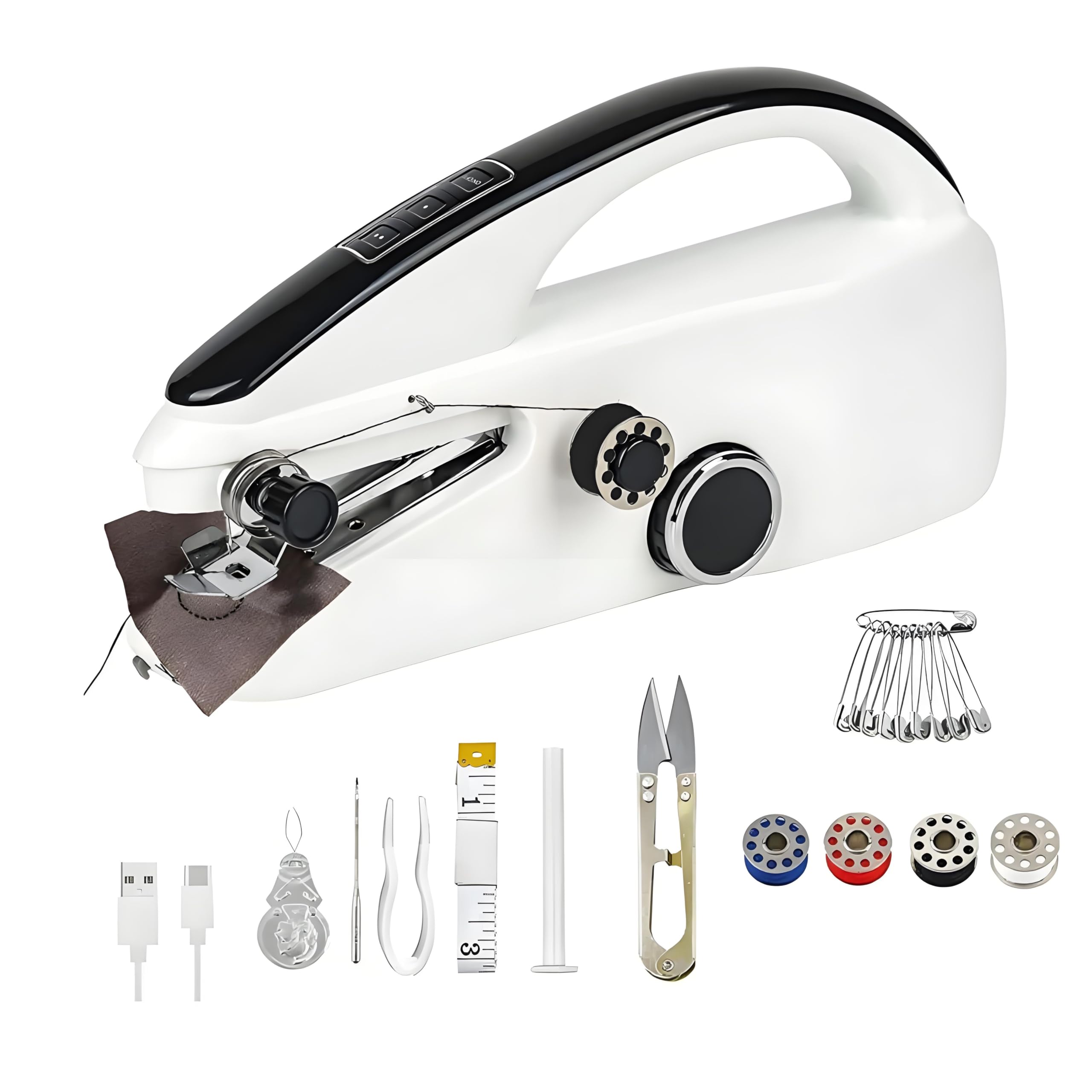 Handheld Sewing Machine, 2-Speed Mini Stitcher for Travel