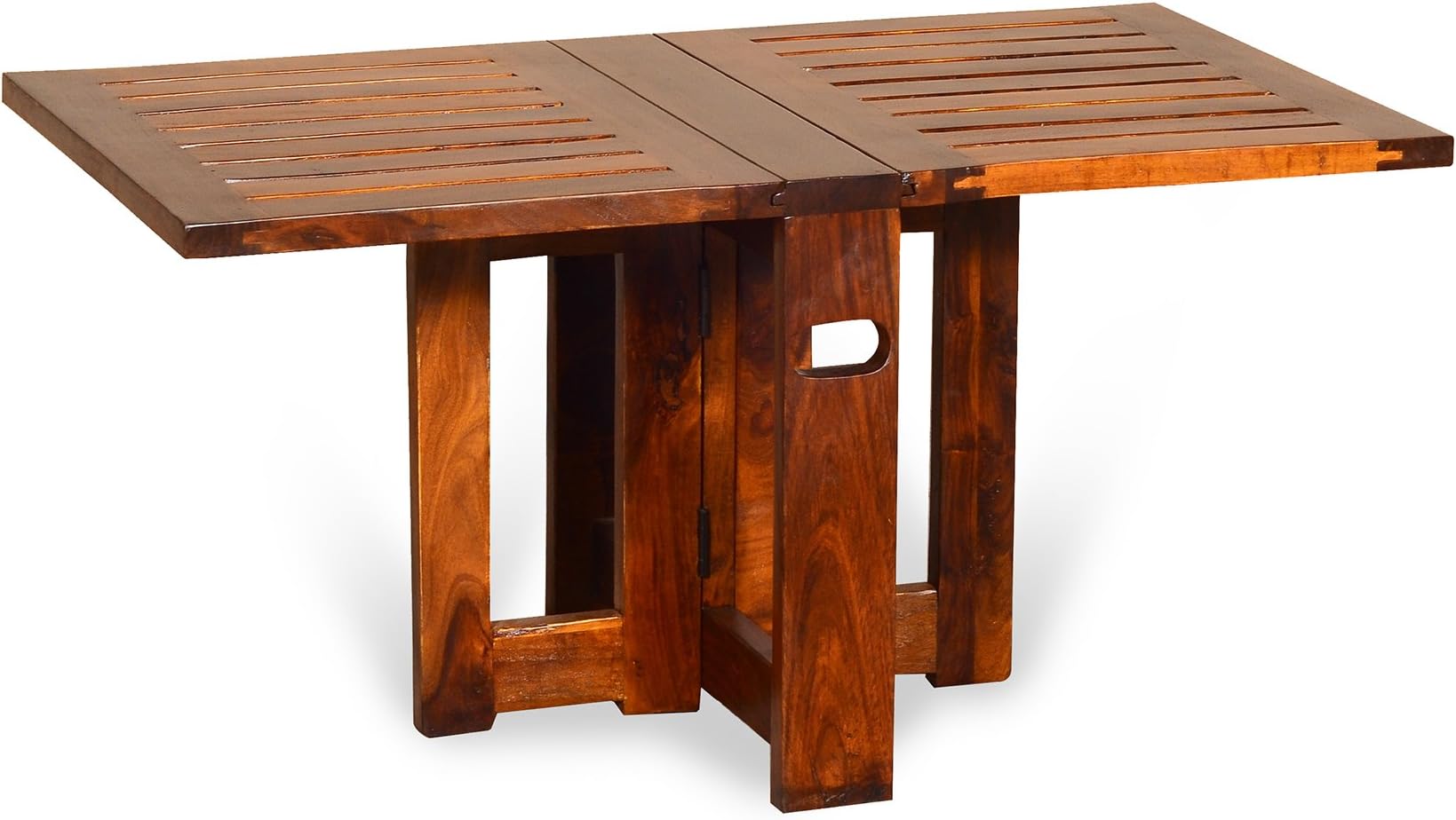 Madera Foldable Coffee Table (Teak Finish, Brown)