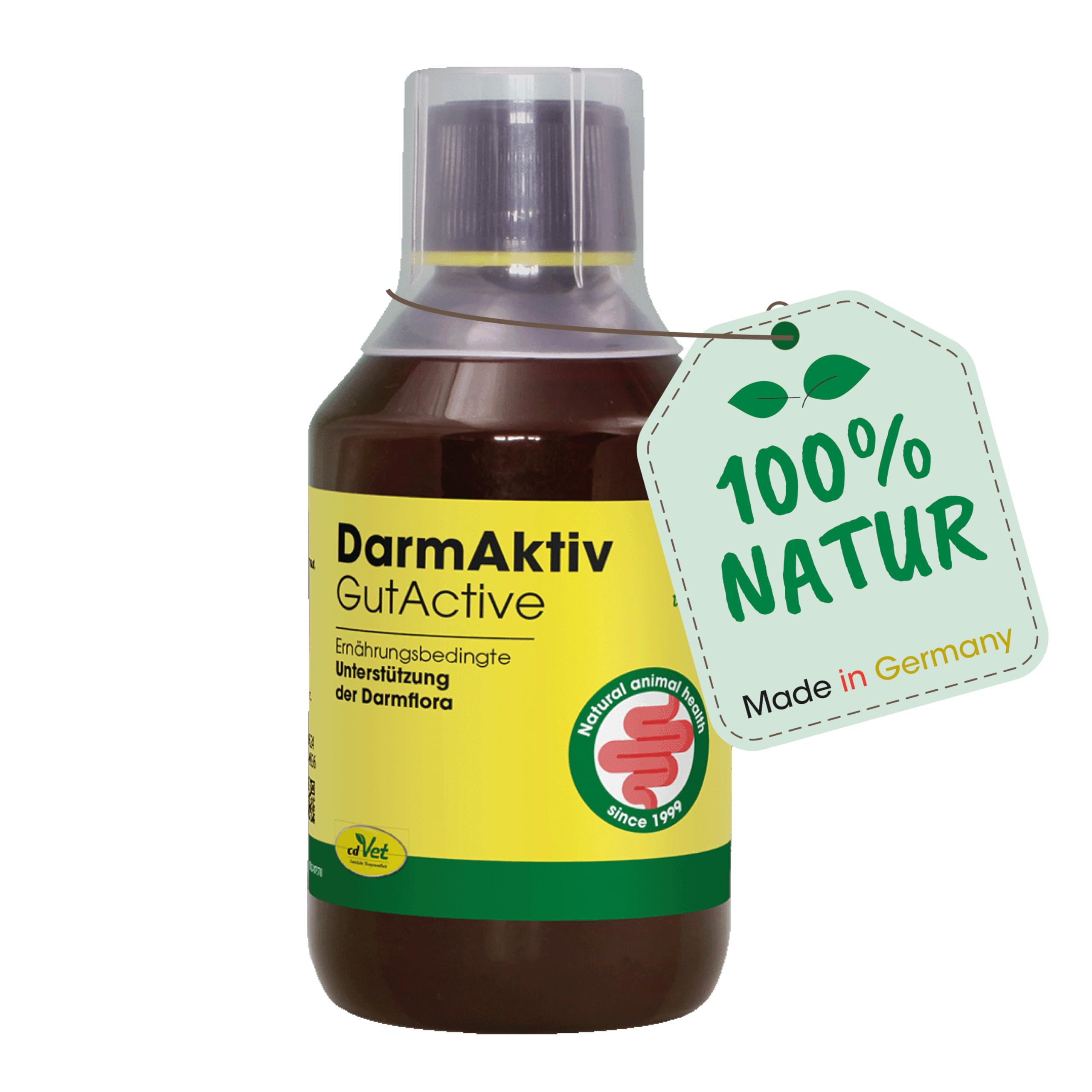 cdVet Naturprodukte DarmAktiv Pies i Kot 250 ml - pies, kot - pokarm uzupełniający - wsparcie flory jelitowej - wspomaga trawienie - wzmacnia układ odpornościowy - problemy trawienne -