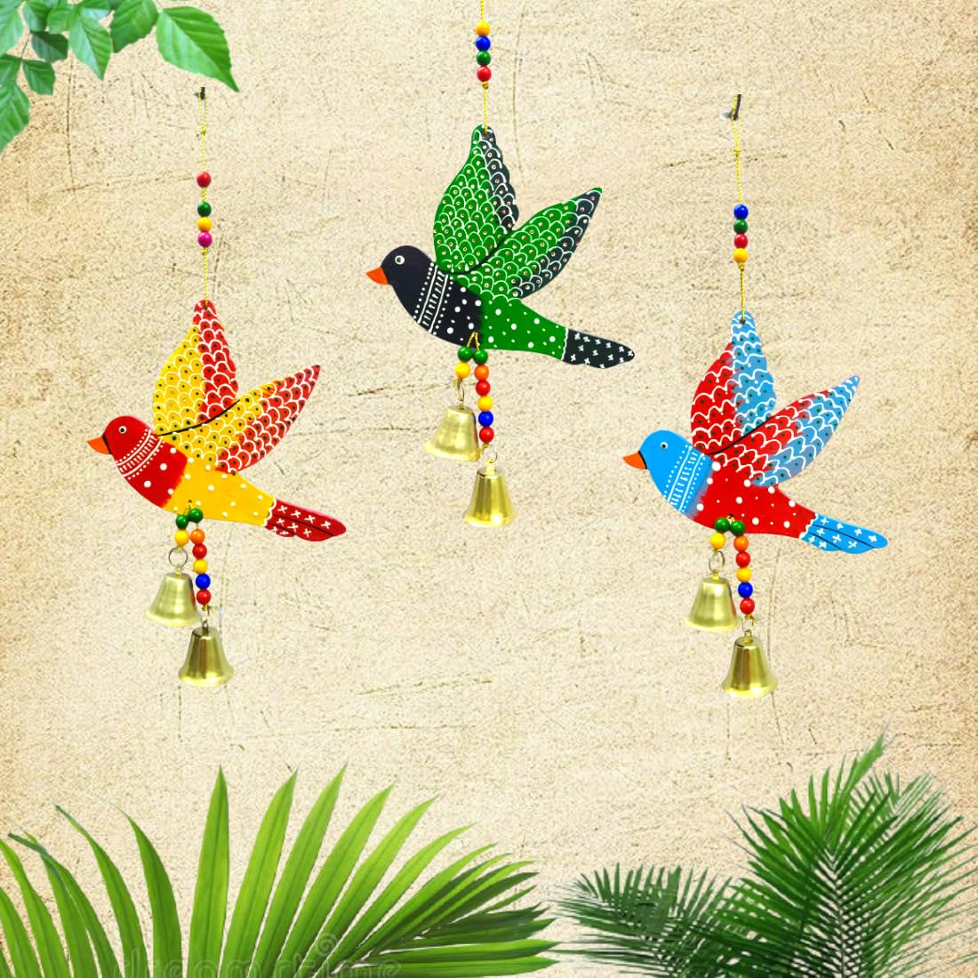 NOKHWAL Bird Hanging Handmade Door Garden Decorative Wall Hanging Hand Painted Birds for Balcony Decoration Room Hanging Decorative Items for Hall Wall Décor Decorative for Home (B) NOKHWAL Bird Hanging Handmade Door Garden Decorative Wall Hanging Hand Painted Birds for Balcony Decoration Room Hanging Decorative Items for Hall Wall Décor Decorative for Home (B)