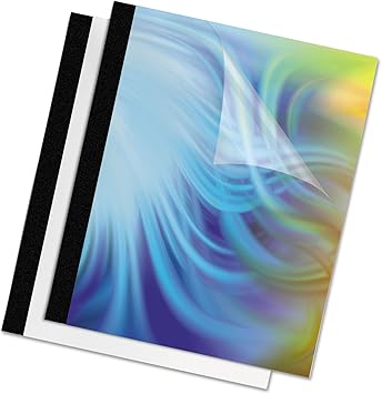 Fellowes 1/8-Inch Thermal Binding Covers, 10-Pack, Black 5222701