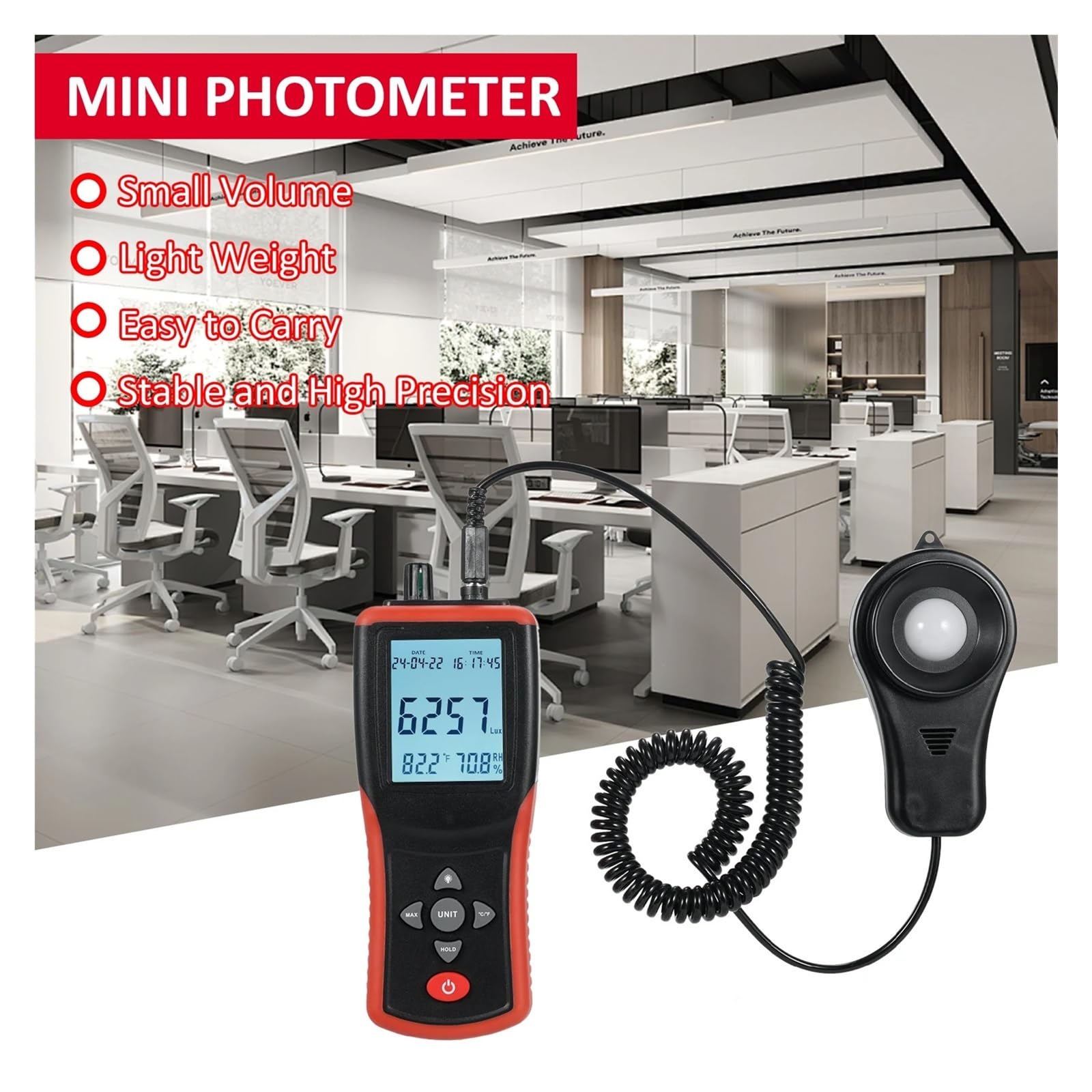 Probador de luz Digital TL-603 Medidor de Lux Digital Profesional 400000, medidor luz portátil, Lux/FC Alta precisión, luxómetro, iluminómetro, fotómetro