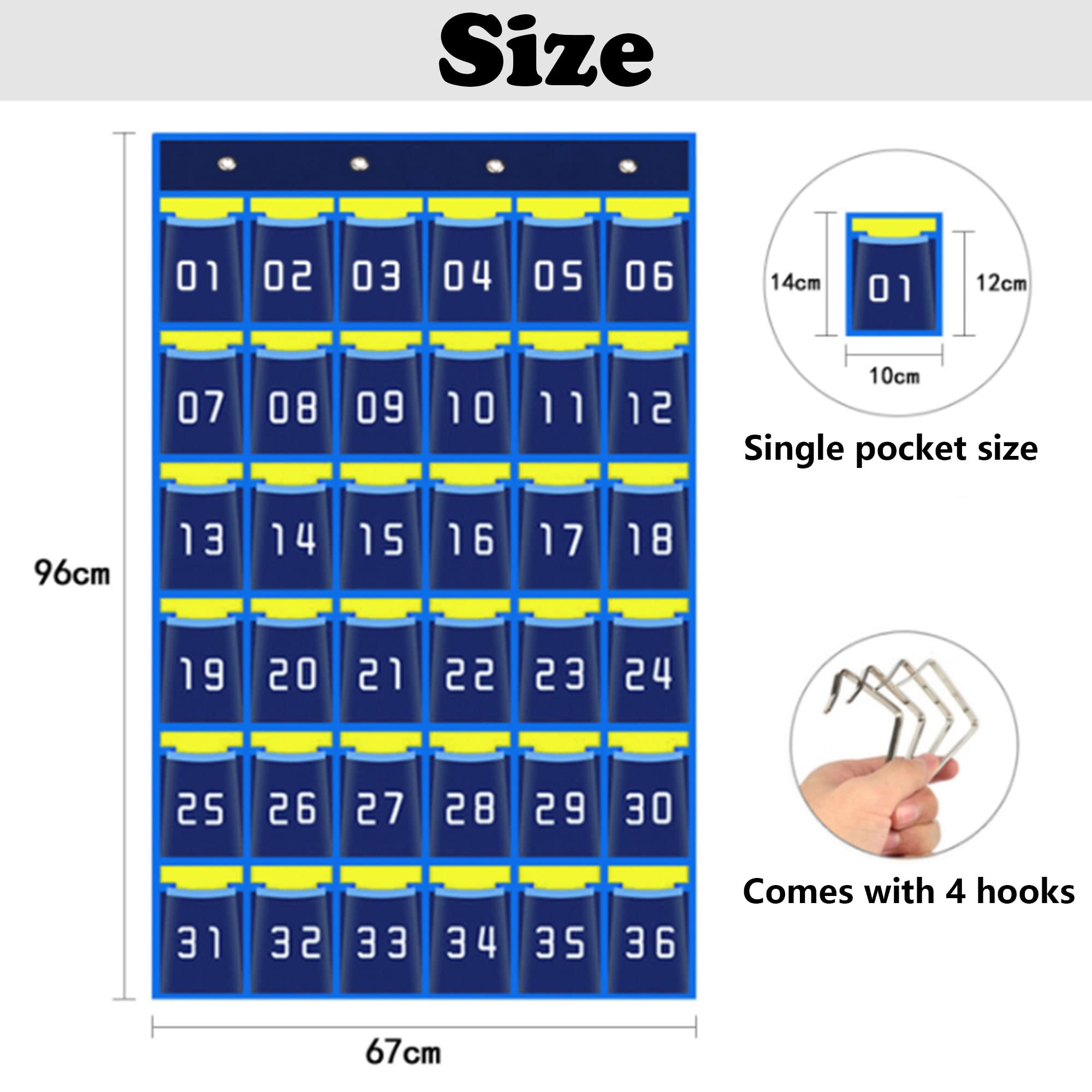 Sacchetto Immagazzinaggio Dell'Aula Telefono Cellulare Borse Parete Numerate Telefono Stoccaggio Ufficio Mobile Appeso Organizzatore Parete Supporto Multifunzionale Con 4 Ganci