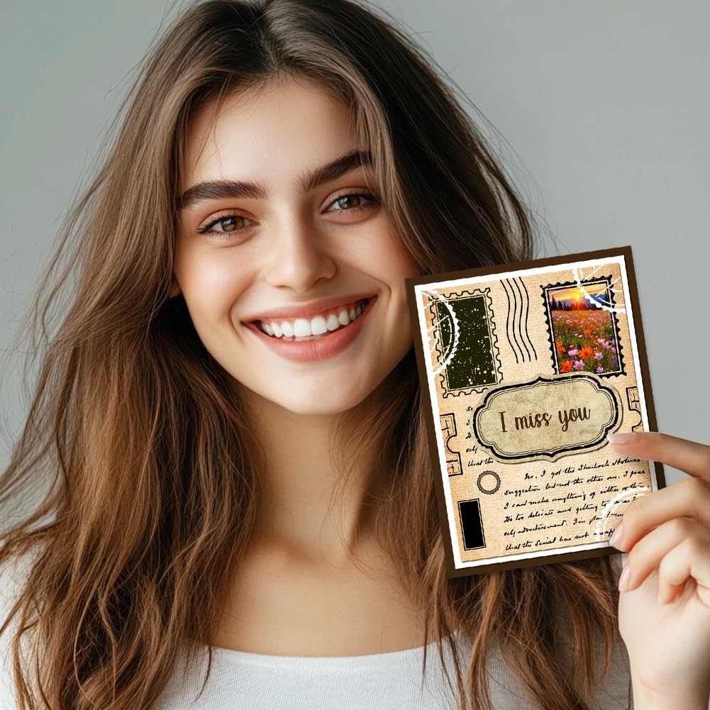 Tampons Transparents GOMAKERER - Motifs Botaniques Vintage - Réutilisables - Pour Scrapbooking, Cartes, Journaling