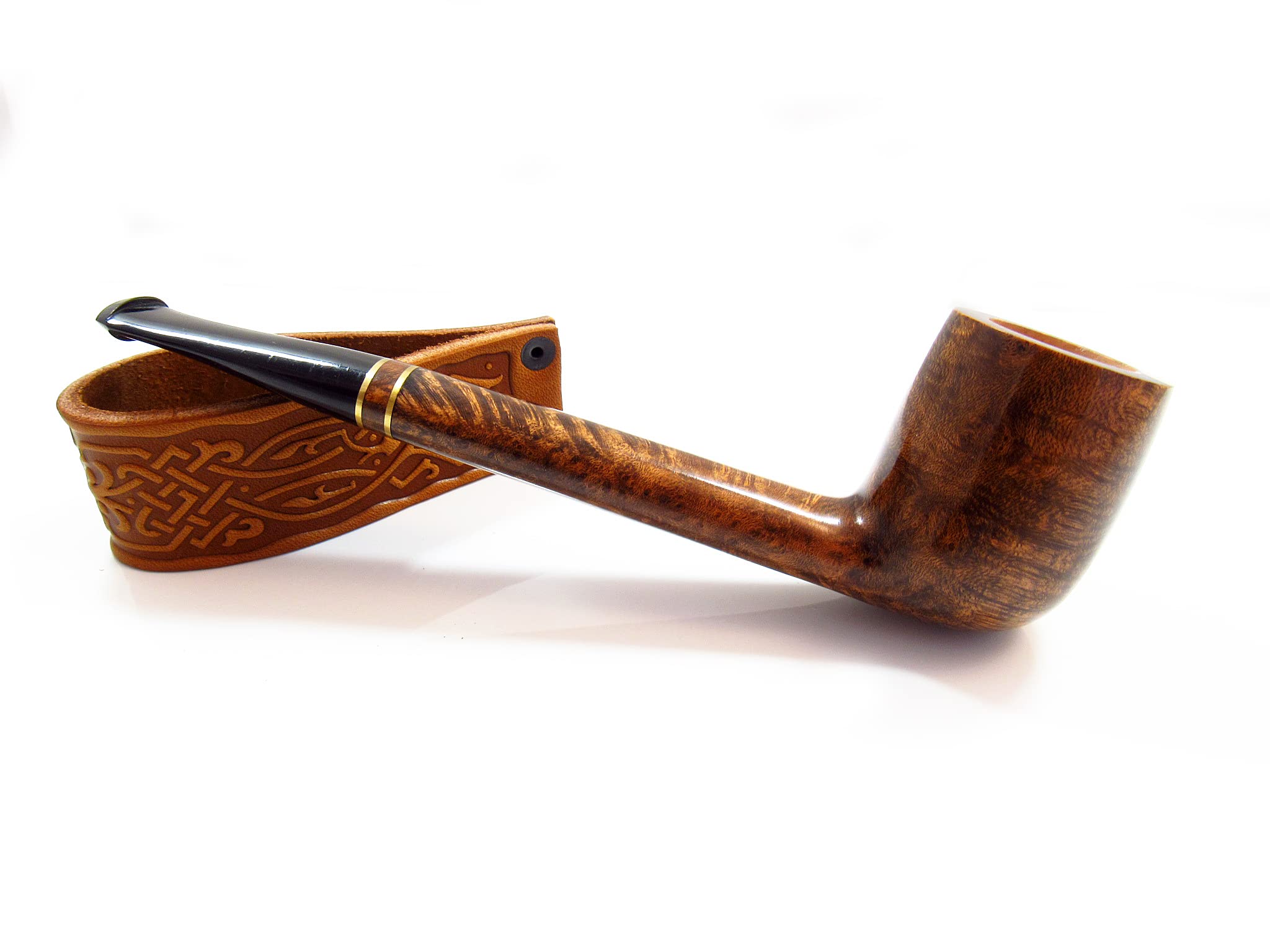 Pipa de tabaco canadiense de moda para tabaco, hecha a mano, diseñada para fumadores de pipas + caja