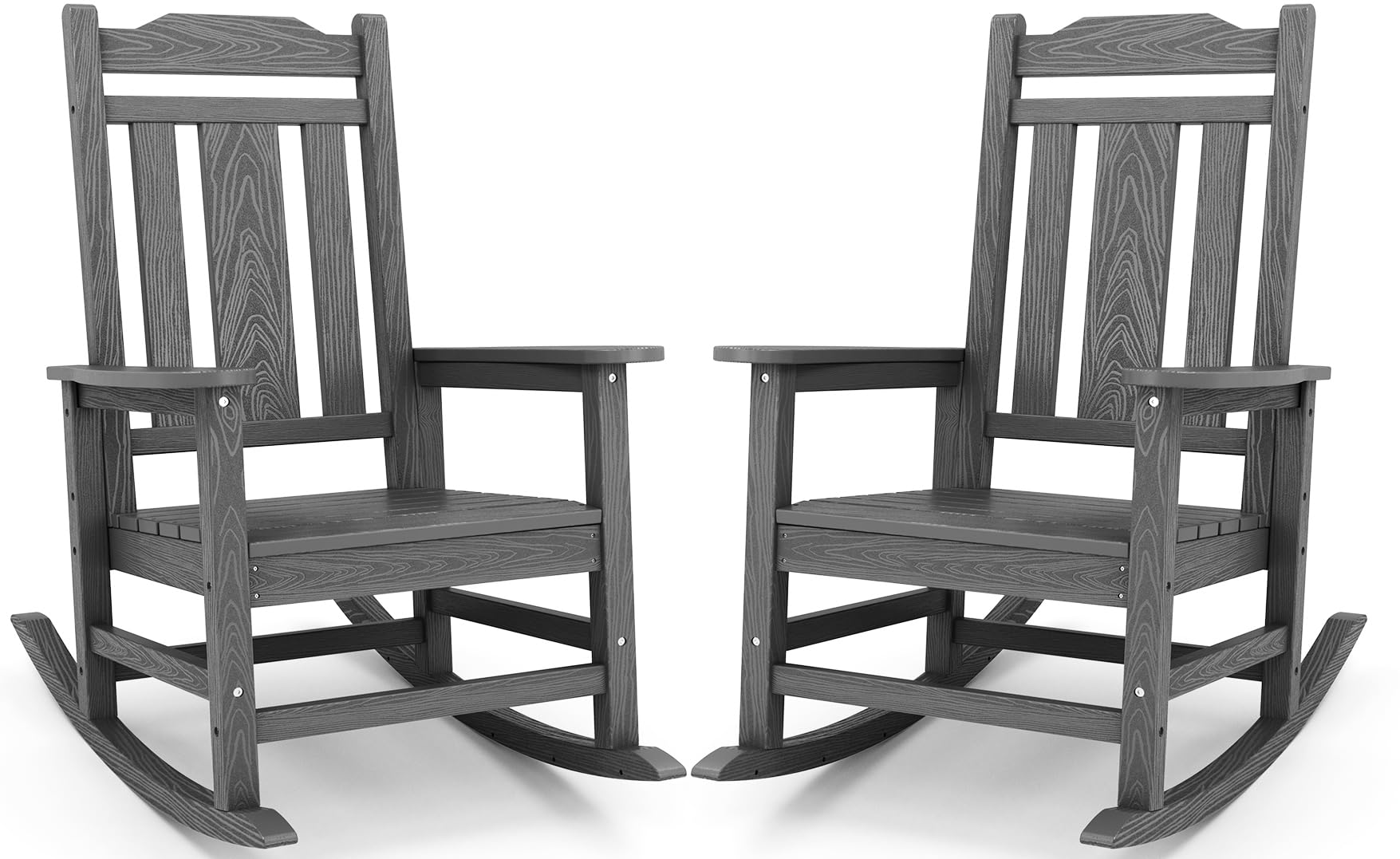 SERWALL HDPE Oversized Rocking Chairs Set of 2