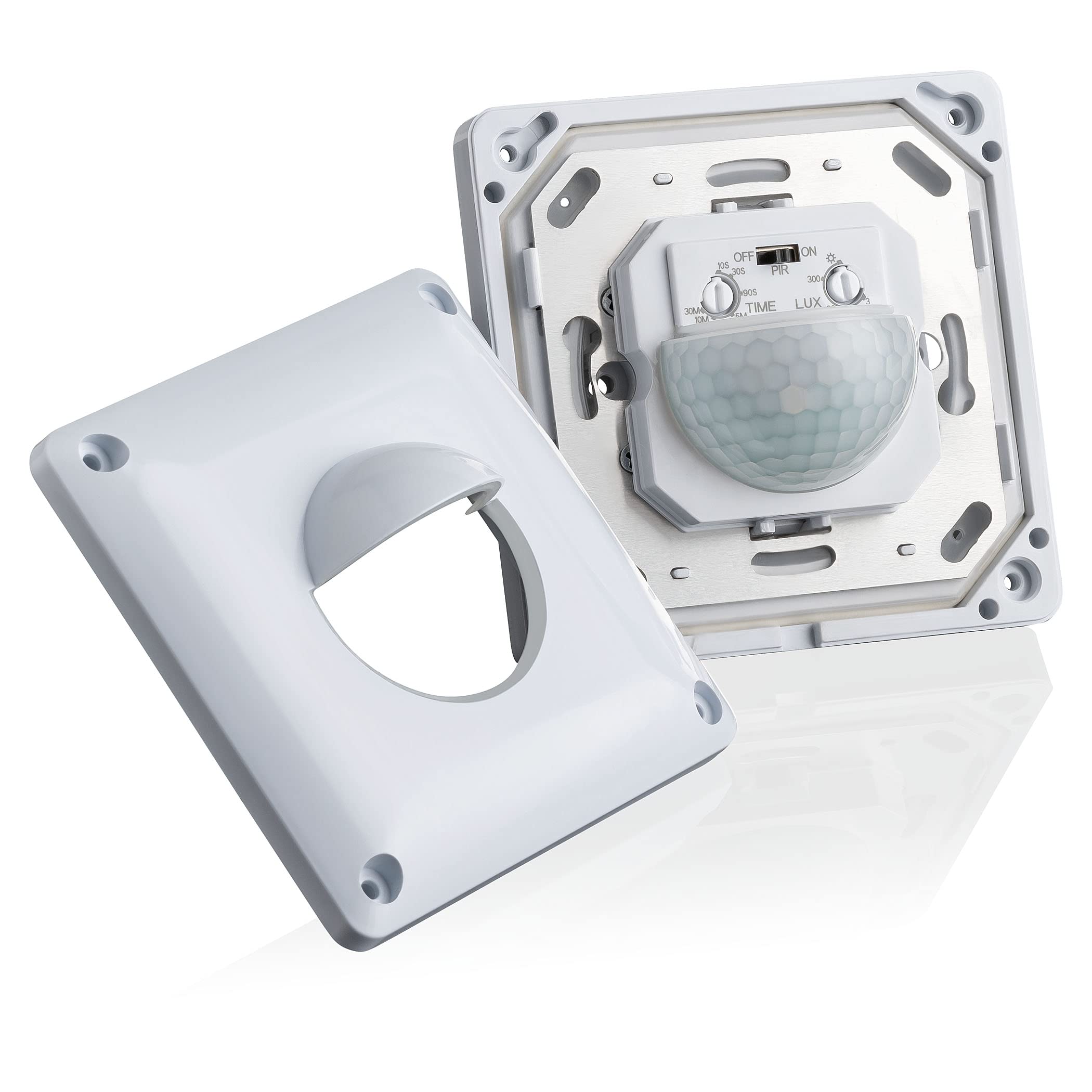 SEBSON PIR Sensor Light Switch Outdoor, Wall Flush Mounted, Infrared Motion Sensor, LED suitable, IP65, Range max. 10m/190° - Image 2