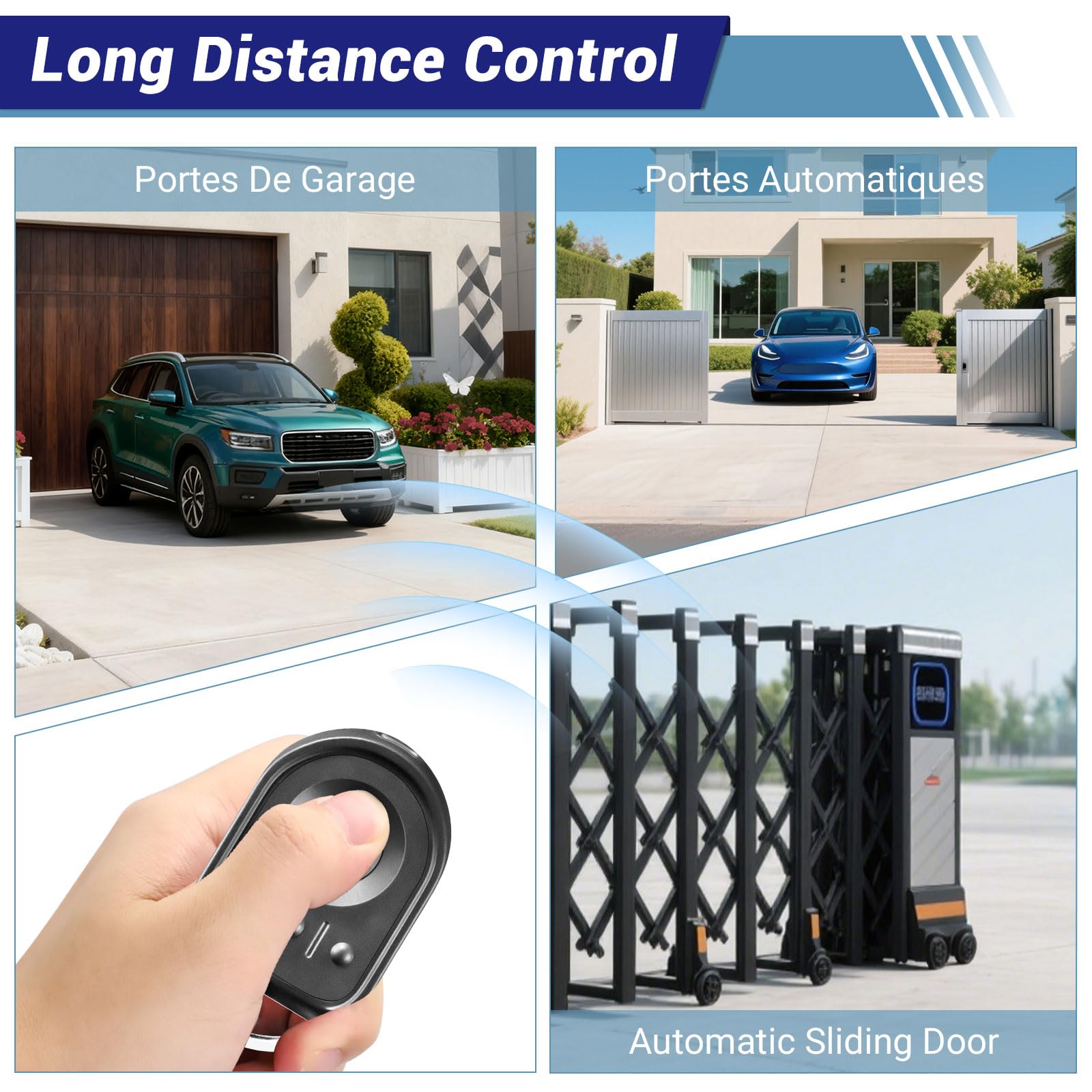 Remplacement Télécommande S0mfy RTS de 433,42 MHz, Compatible avec Motorisation Portail et Porte de Garage, Télécommande S0mfy 4 Canaux pour KEYGO RTS, 1841064(Lot de 2) - 5