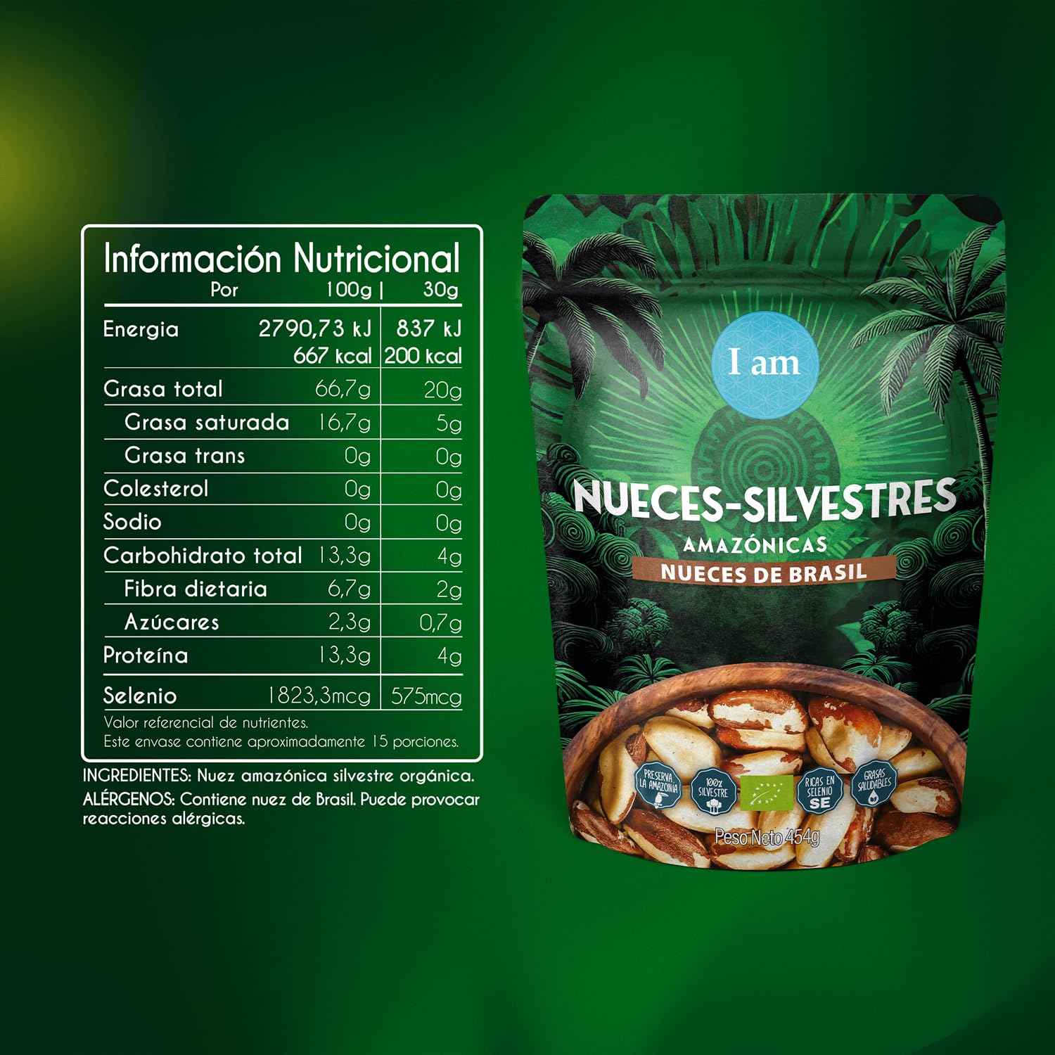 Brazil Nuts It’s Good Energy Nueces del Brasil Salvajes Orgánicas | Nueces del Brasil crudas | 100% de crecimiento silvestre, recolectadas de forma sostenible | Ricas en selenio