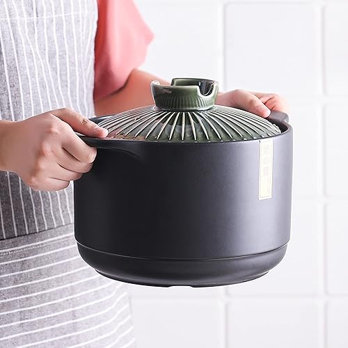 Miniatura 5 de Lake Tian Olla de cerámica, olla de barro, olla de barro, olla de loza, donabe japonés, cerámica chinacazuelaolla de barroolla de tierra, olla de