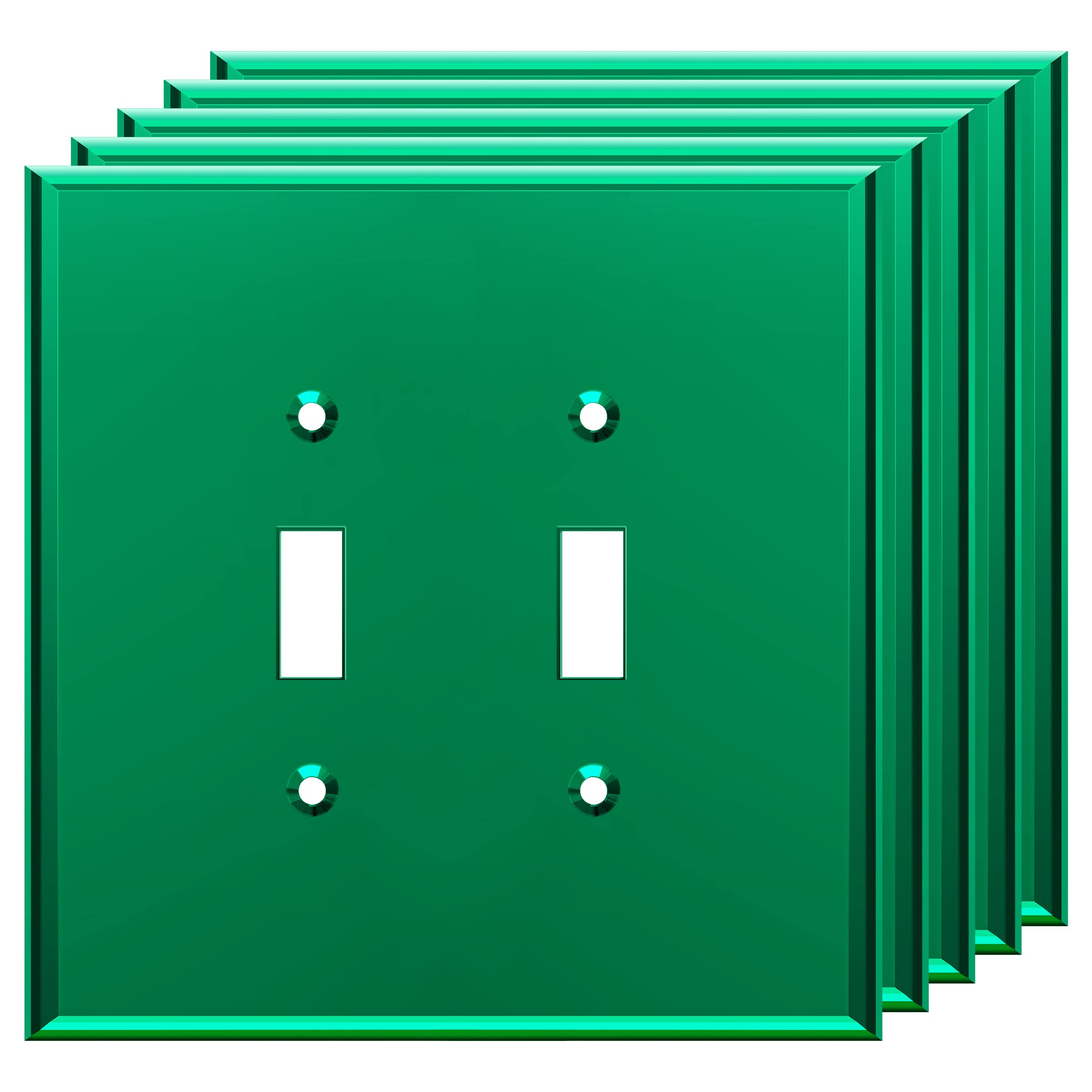 Placa de pared acrílica LIDER 2 bandas de gran tamaño 5.5x5.5 pulgadas reflectante