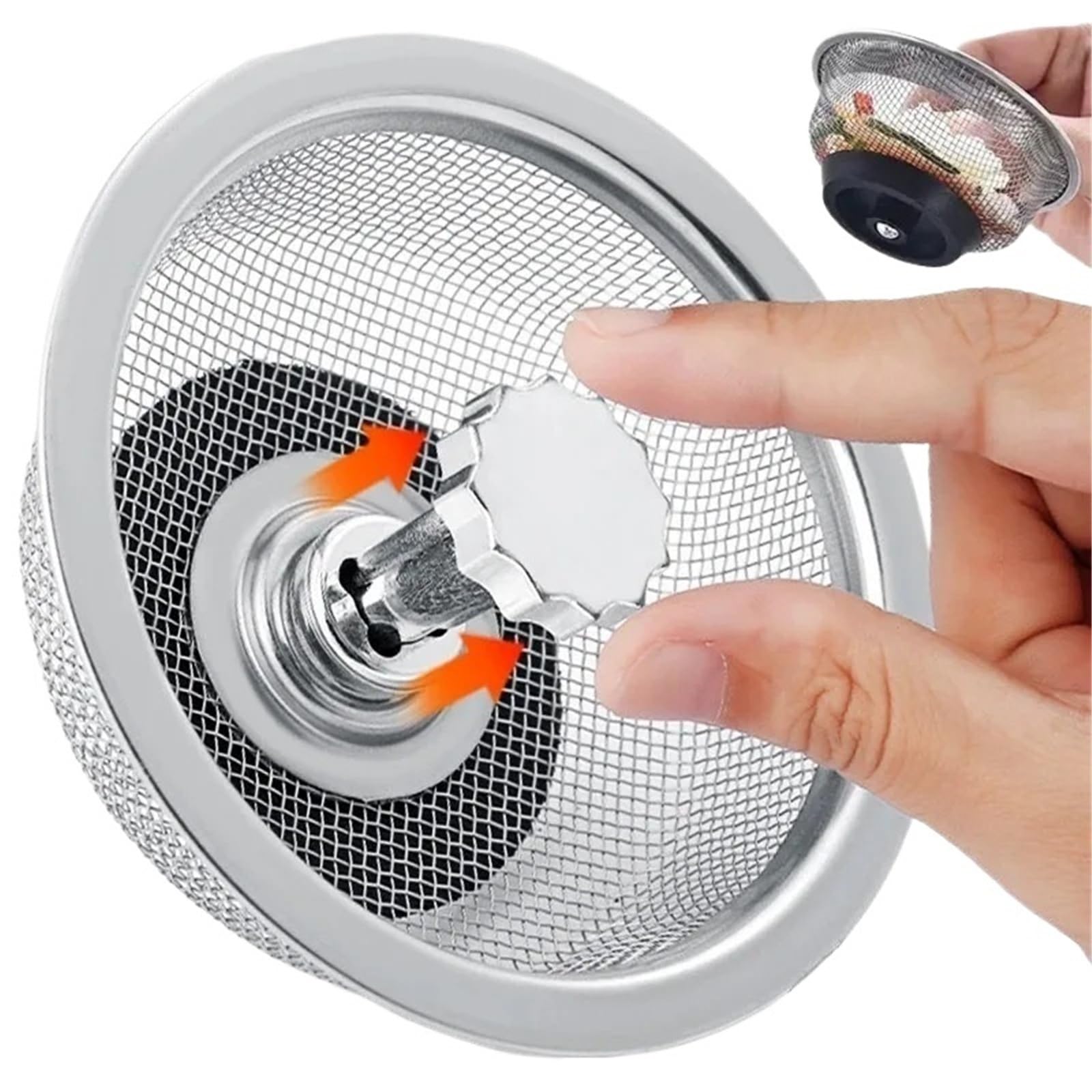 Kitchen Sink Drain Stopper Strainer Stainless Stee Kitchen Sink Filter Stainless Steel Anti-blocking Sewer Strainers Bathroom Floor Drains Net Hair Catcher