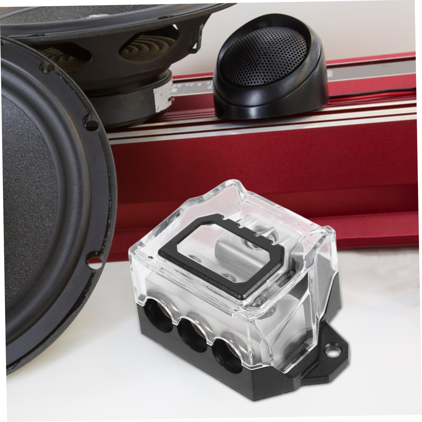 Gatuida 4pezzi Portafusibili Per Auto Audio Blocco Distribuzione Fusibili Vie Per Amplificatore Facile Installazione Materiali Resistenti e Affidabili Compatibile Con Diversi Sistemi Audio