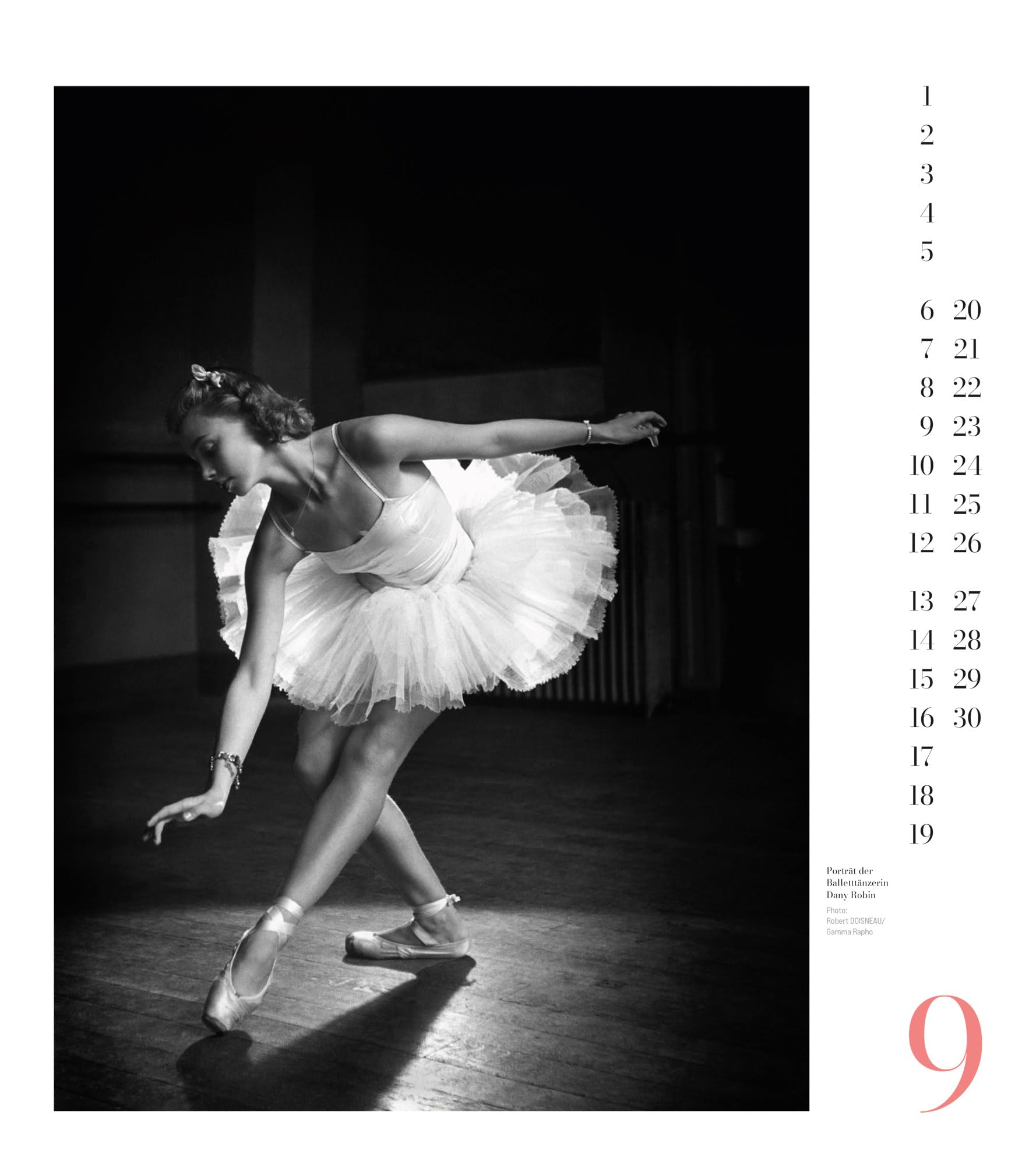 Ballett Kalender 2027 | Eleganter Schwarz-Weiß-Kalender im großen Hochformat (48x54 cm) | Analogfotografie | Ballerina & Tänzer:innen