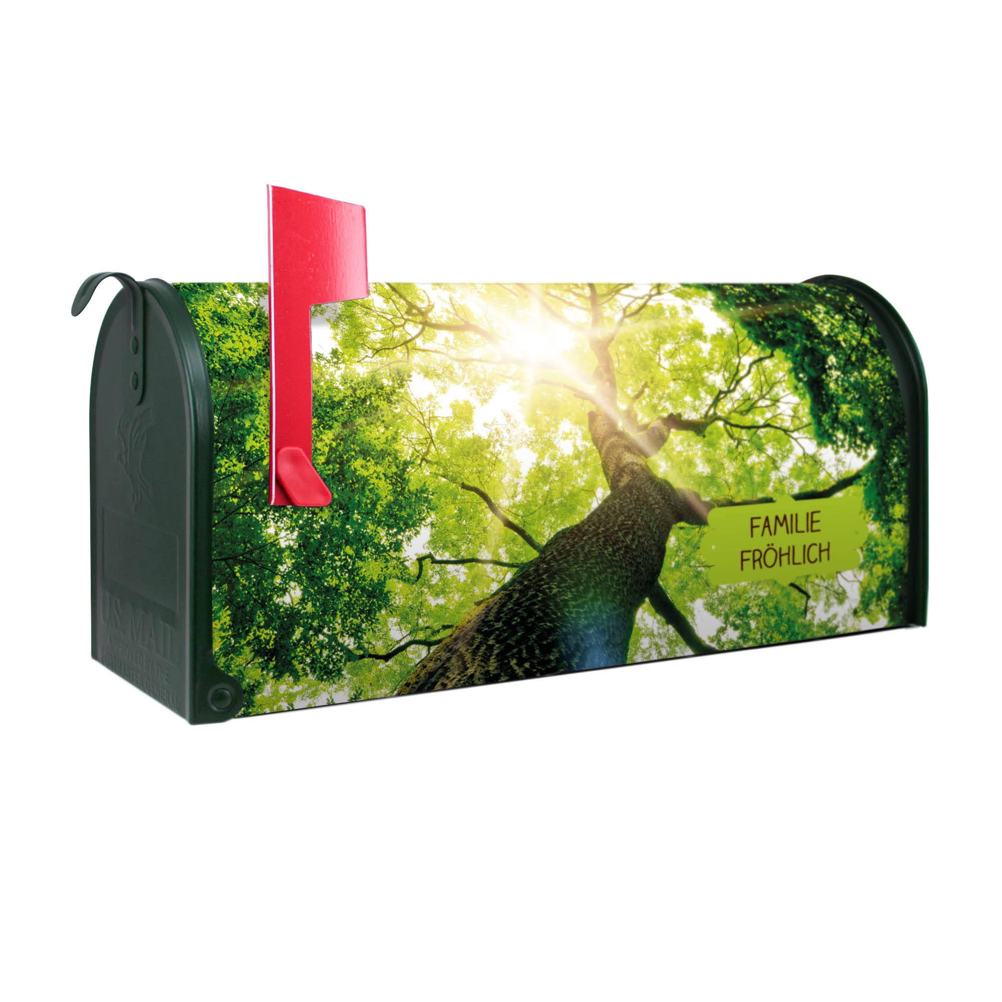 Banjado Amerikanischer Briefkasten Mit Hahn Motiv - US Mailbox 51x22x17cm