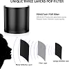 PEMOTech Microphone Pop Filter, [Upgraded Three Layers] Microphone Pop Filter, Microphone Windshield Cover, Handheld Microphone Shield Mask for Audio Recording, Youtube Videos, Streaming