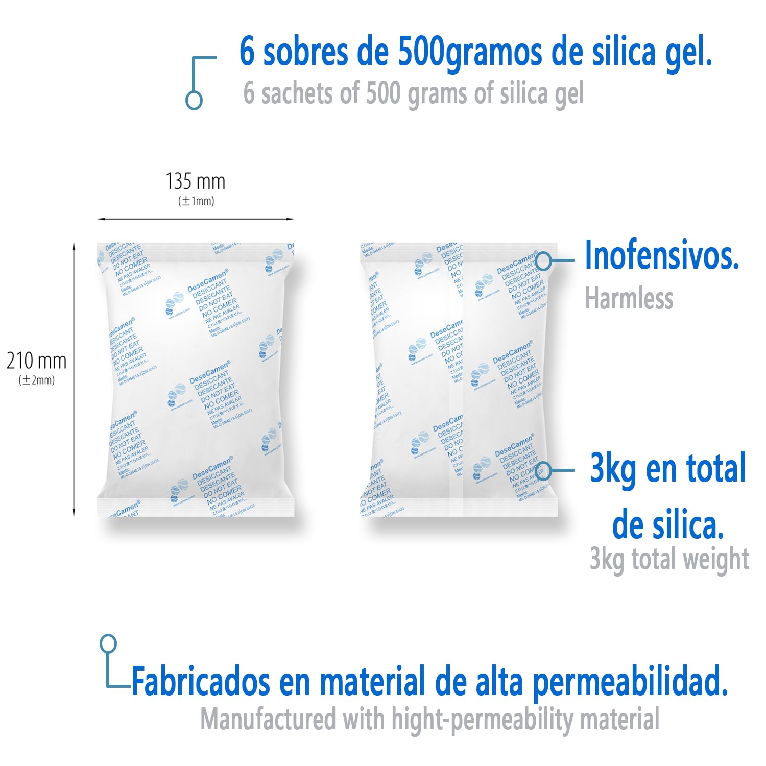 Komodo Silica Gel 25g Beutel, 32 Stück, 800 Gramm  Produktbild-Vorschau 2