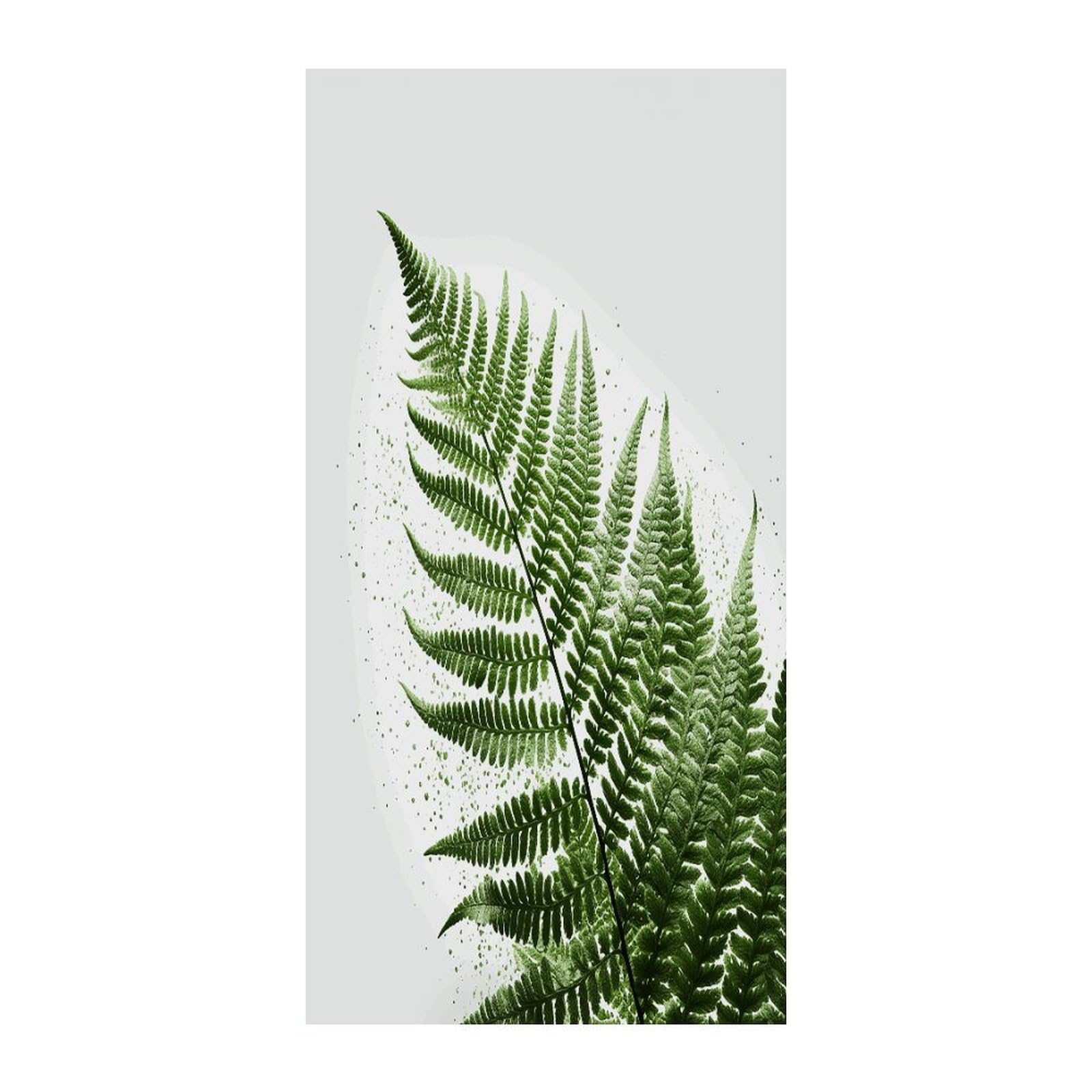 Fekiloot Style Natural Plant Silhouette Fern Leaf Door Curtain Room Divider Curtains