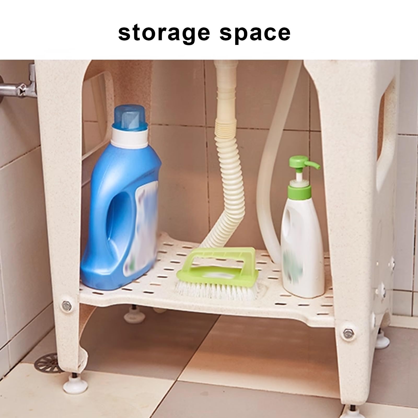 Lavatoio Lavanderia, Lavello da Esterno Indipendente in Plastica con Asse per Lavare, Lavandino Multiuso con Rubinetto, Tubi Flessibili e Kit di Scarico