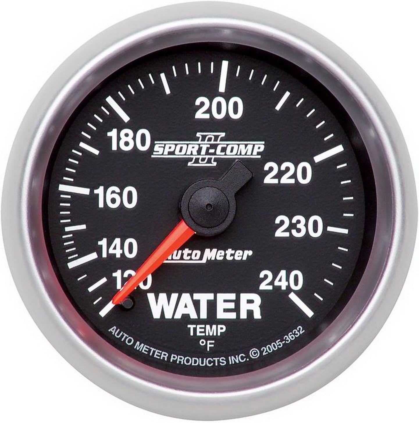 Auto Meter 3632 Sport Comp II Mechanical Water Temperature Gauge, Water