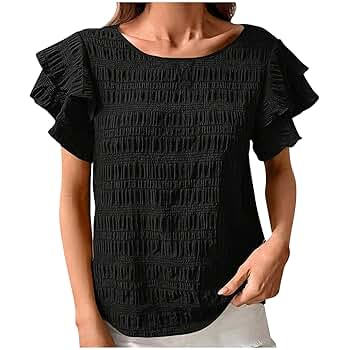 トップス rehellinen frill short blouse black rehellinen frill short blouse black