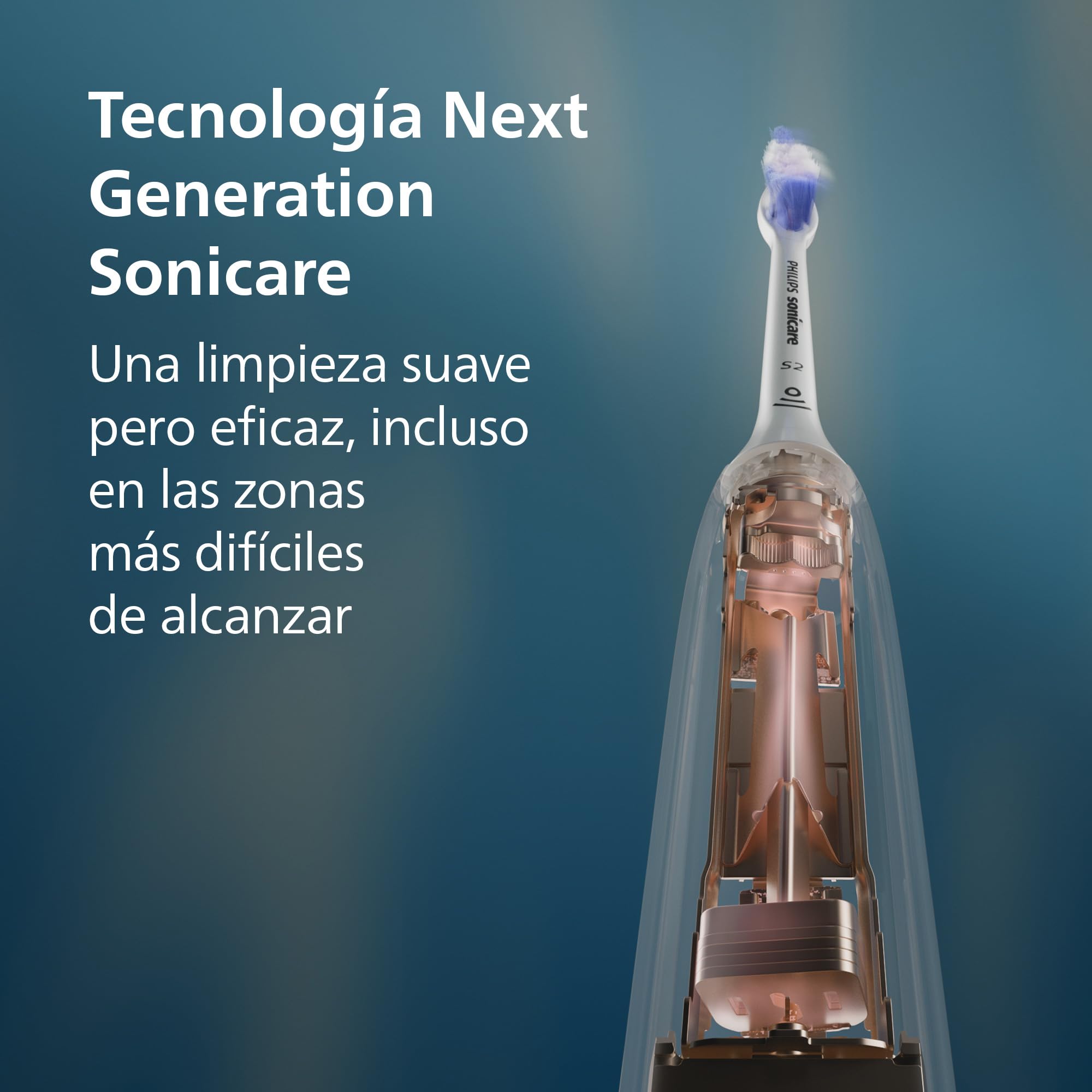 Cepillo eléctrico Philips Sonicare Serie 6100 - Tecnología Next Generation Sonicare, sensor de presión, 6 ajustes de cepillado, SmarTimer, BrushPacer, 21 días de autonomía, estuche, negro, HX7401/12