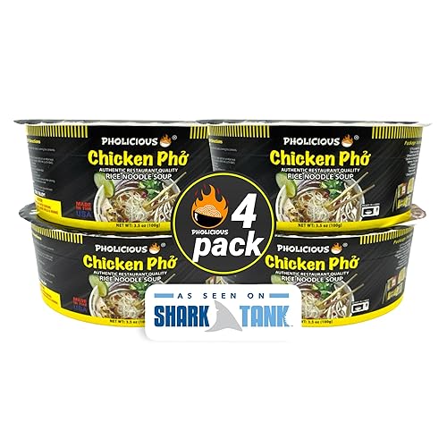 Miniatura 2 de Instant Chicken Pho - Paquete de 4 sopa vietnamita auténticamarca PhoLicious