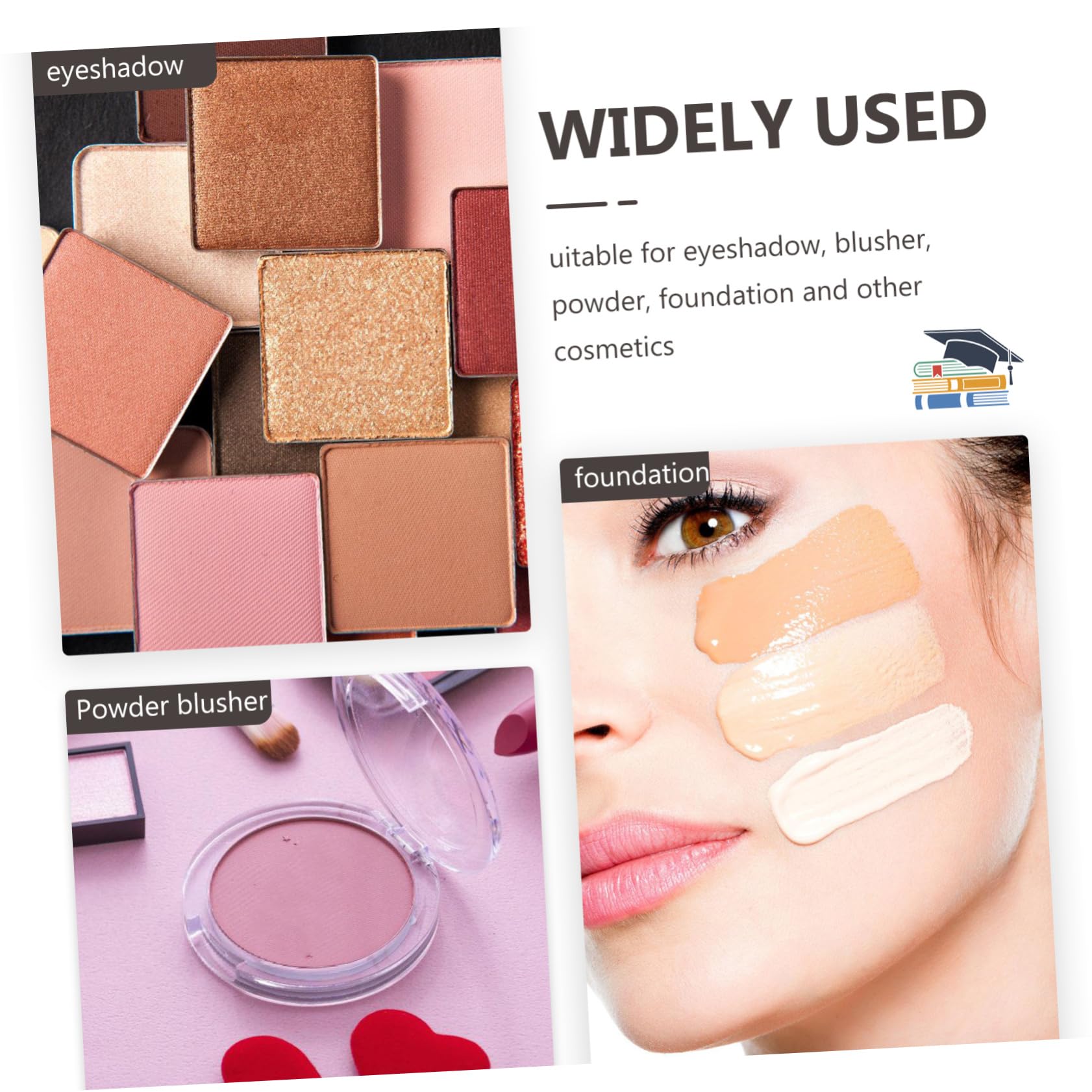 Ipetboom 50stücke Leere Lidschattenpaletten Nachfüllbare Kosmetikbehälter Für Lidschatten Blush Und Puder Kompakt Und Leicht Für Unterwegs