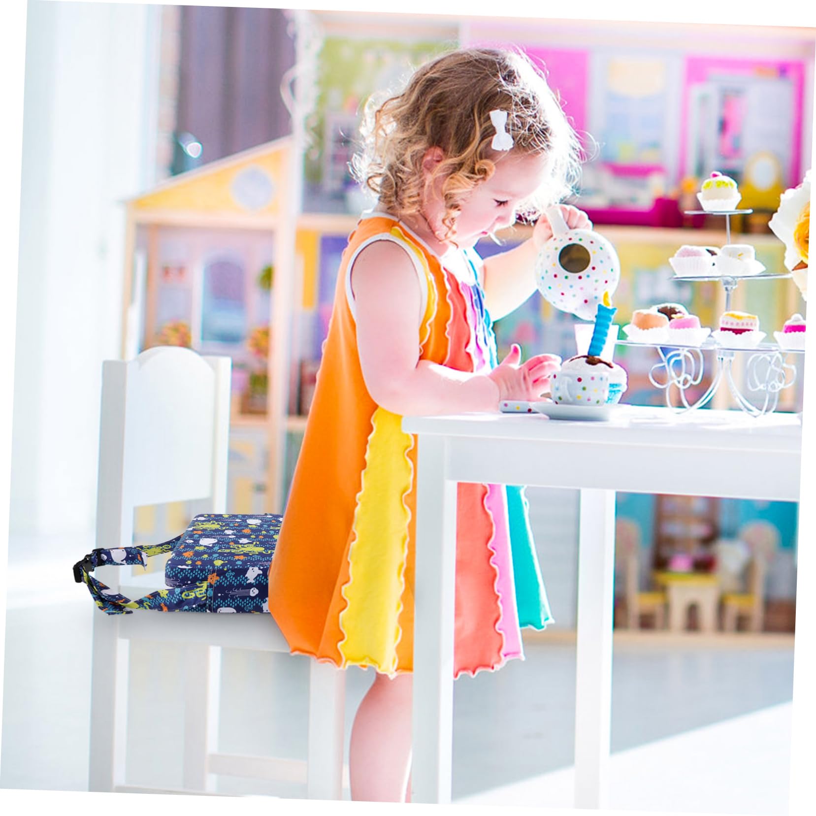 Cojín Elevador Infantil Portátil para Comedor Asiento Aumentador de con Diseño Ergonómico y de Dibujos Animados para y Uso Restaurantes para Actividades de Comedor
