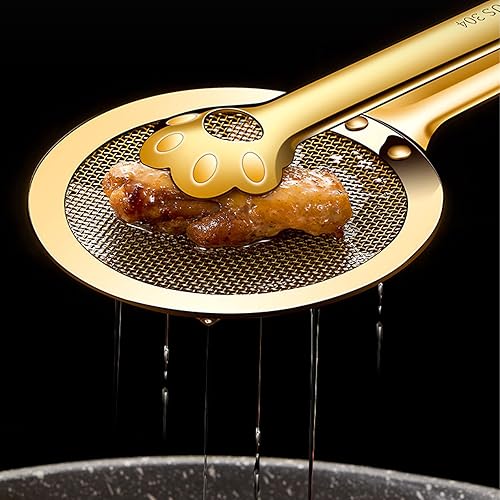 Miniatura 3 de Pinzas de cocina 100% de acero inoxidable 304 para ensalada, pinzas para barbacoa, clip para servir alimentos con interruptor de extremo, aplicables