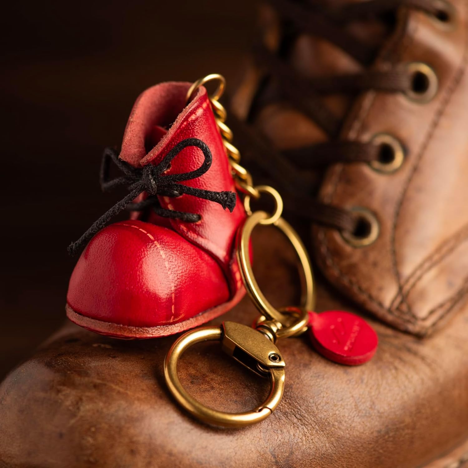 Keychain Charms 3D Cute Genuine Leather Handmade Crafts Pendant Keychains Accessorie - Image 5