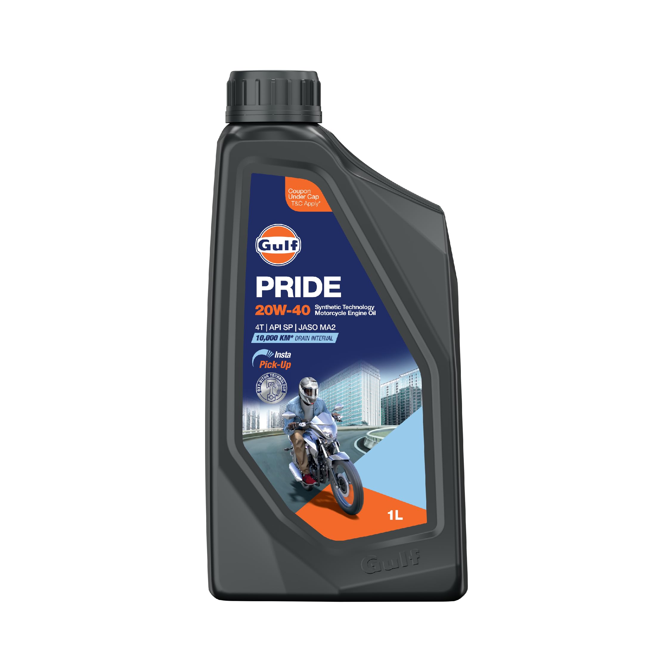 GULF Pride 4T Ultra Plus 20W-40 For All Leading 2 Wheeler Brands (1 L)-picture-29