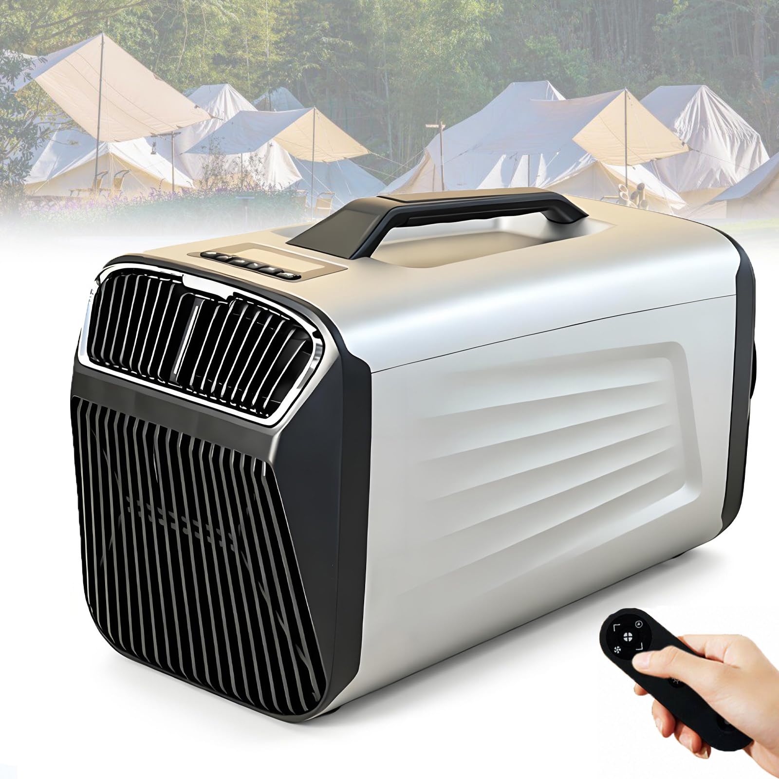 NYANS 5200 BTU Portable Tent Air Conditioner, Fast Cooling Solution for Camping, RVs, Trucks, Vans, Cars, Small Warehouses and Pet Houses 220V-Silver