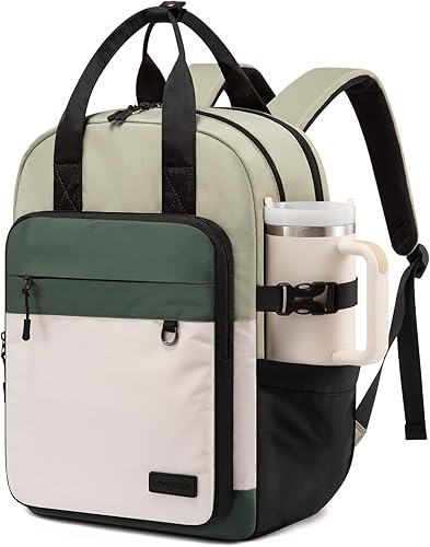 LOVEVOOK Mochila para laptop para mujer, mochila de computadora de 15.6 pulgadas, mochila informal de mano para artículos personales, bolsa de
