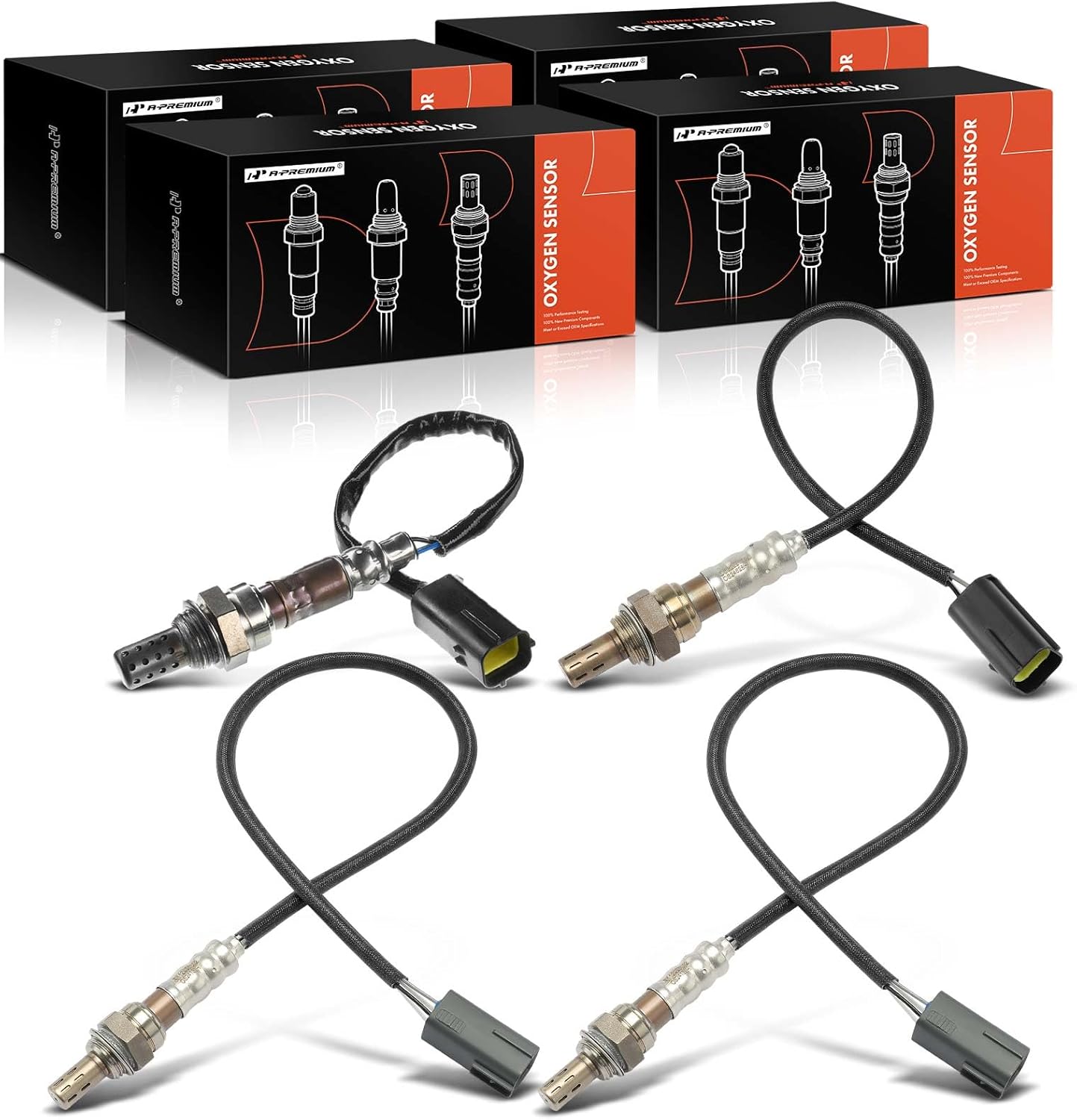 A-Premium O2 Oxygen Sensor Compatible with Mazda MPV 2002 2003 2004 2005 2006 V6 3.0L, Upstream and Downstream, 4-PC Set, Replace# AJ51188619U, F32Z9F472B