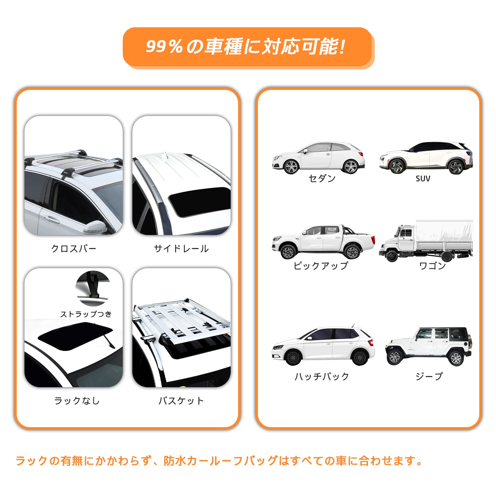 Amazon.co.jp: ルーフバッグ 車用ルーフキャリアバッグ 屋根バッグ 