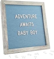 Vista 14 de C CRYSTAL LEMON Tablero de letras de fieltro de 10 x 10 pulgadas, 336 letras, números y símbolos, tablero de mensajes gris con marco de madera