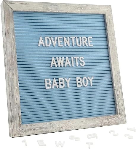 Miniatura 16 de C Crystal Lemon - Tablero de fieltro para letras, 10 x 10 pulgadas, tablero de madera para mensajes intercambiables, marco de madera, montaje