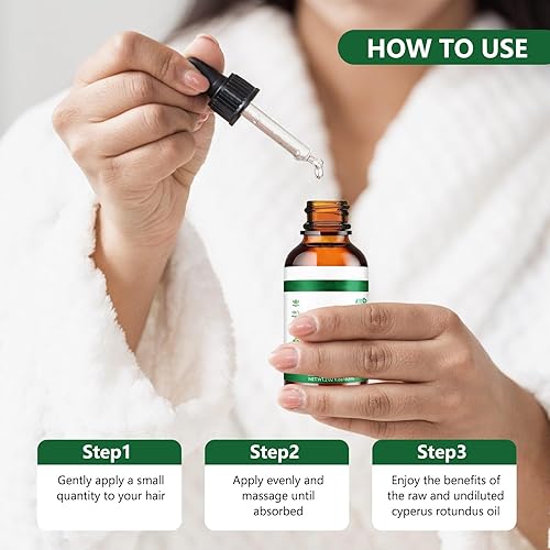 Miniatura 7 de Cyperus Rotundus Aceite de depilación, fórmula orgánica natural para reducir el crecimiento del vello corporal, hidratante y suavizar la piel,