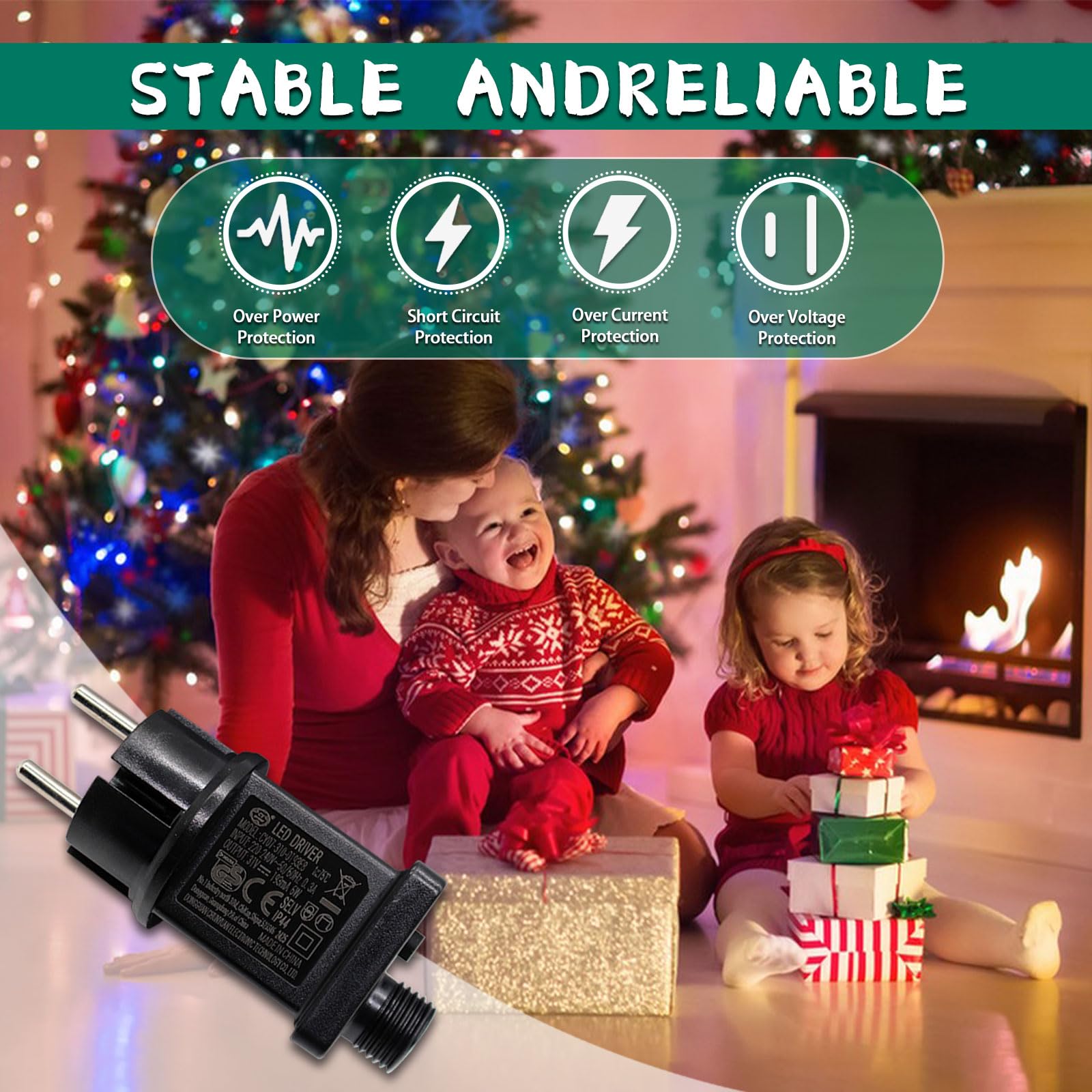 Adattatore di ricambio per DOTWAYAW Smart String Lights, alimentatore di rete per Smart LED Lights Controller IP44 impermeabile, bassa tensione (34 V, 0,3 A, 9 W