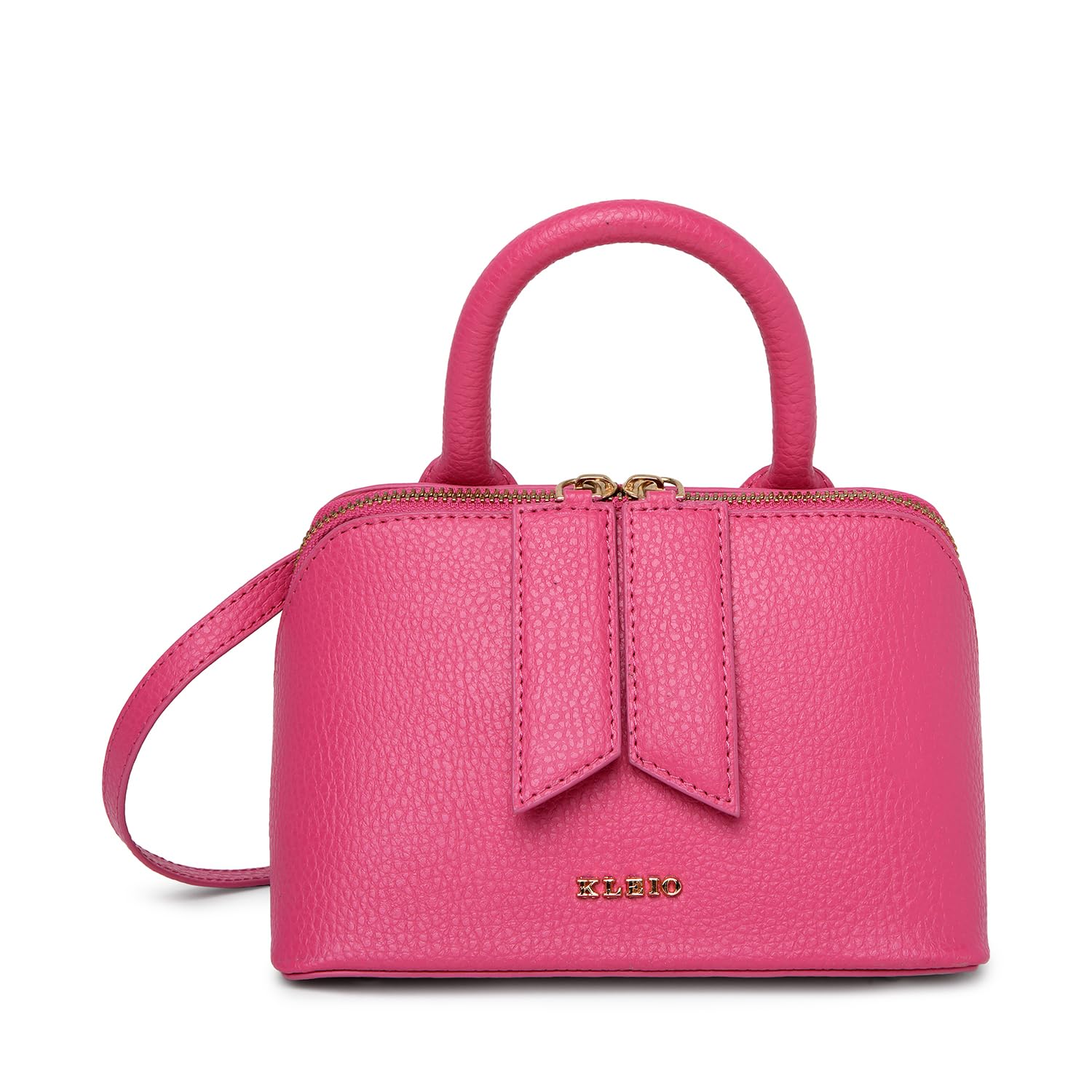 KLEIO Vegan Leather Top Handle Small Handbag for Women With Zip Closure (Pink) (B0CZLMNJ3C) Amazon Price History, Amazon Price Tracker