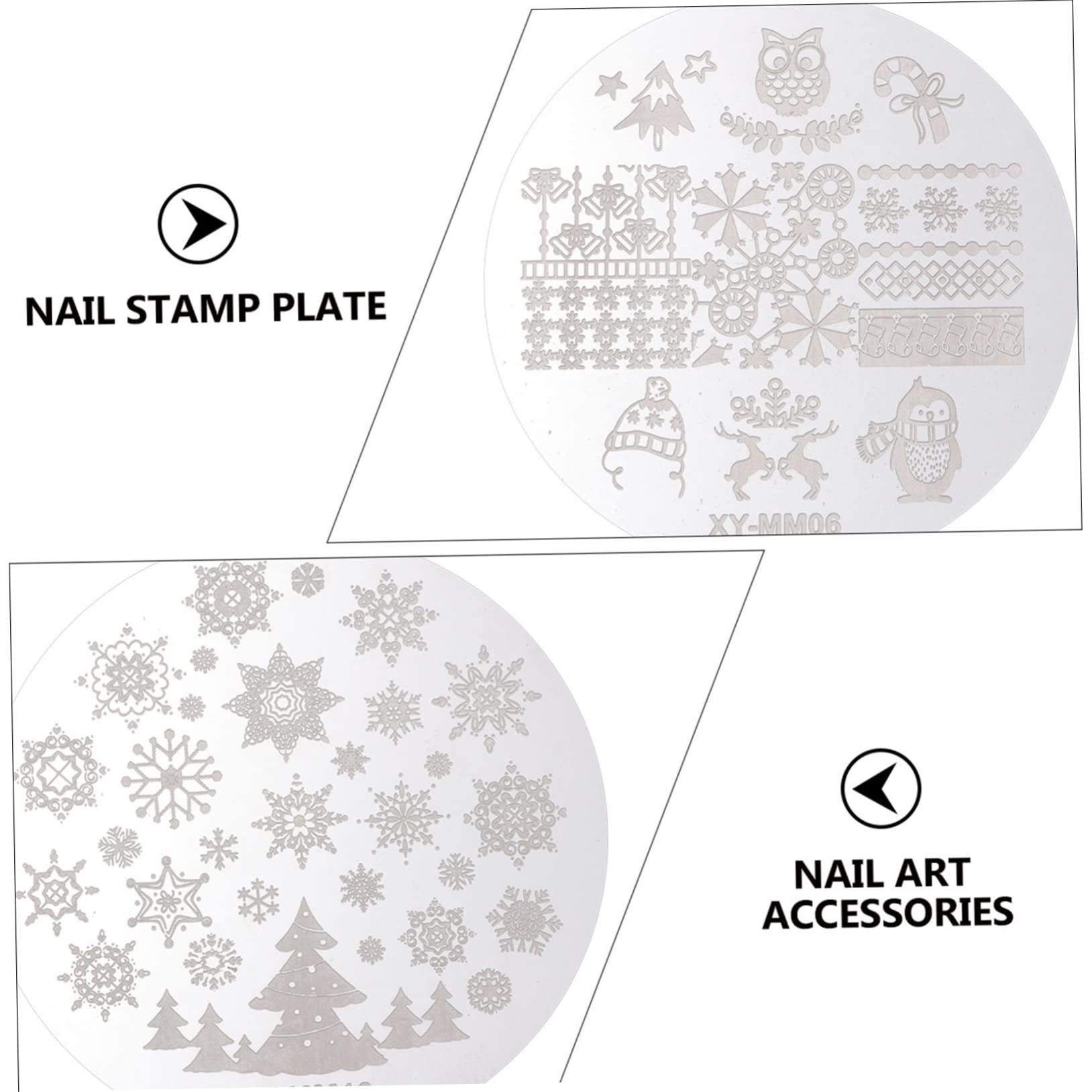 Mikinona 30pezzi Kit Di Stamping Per Nail Art Con Motivi Natalizi Piastra Per Manicure Facile Da Usare Per Principianti e Professionisti