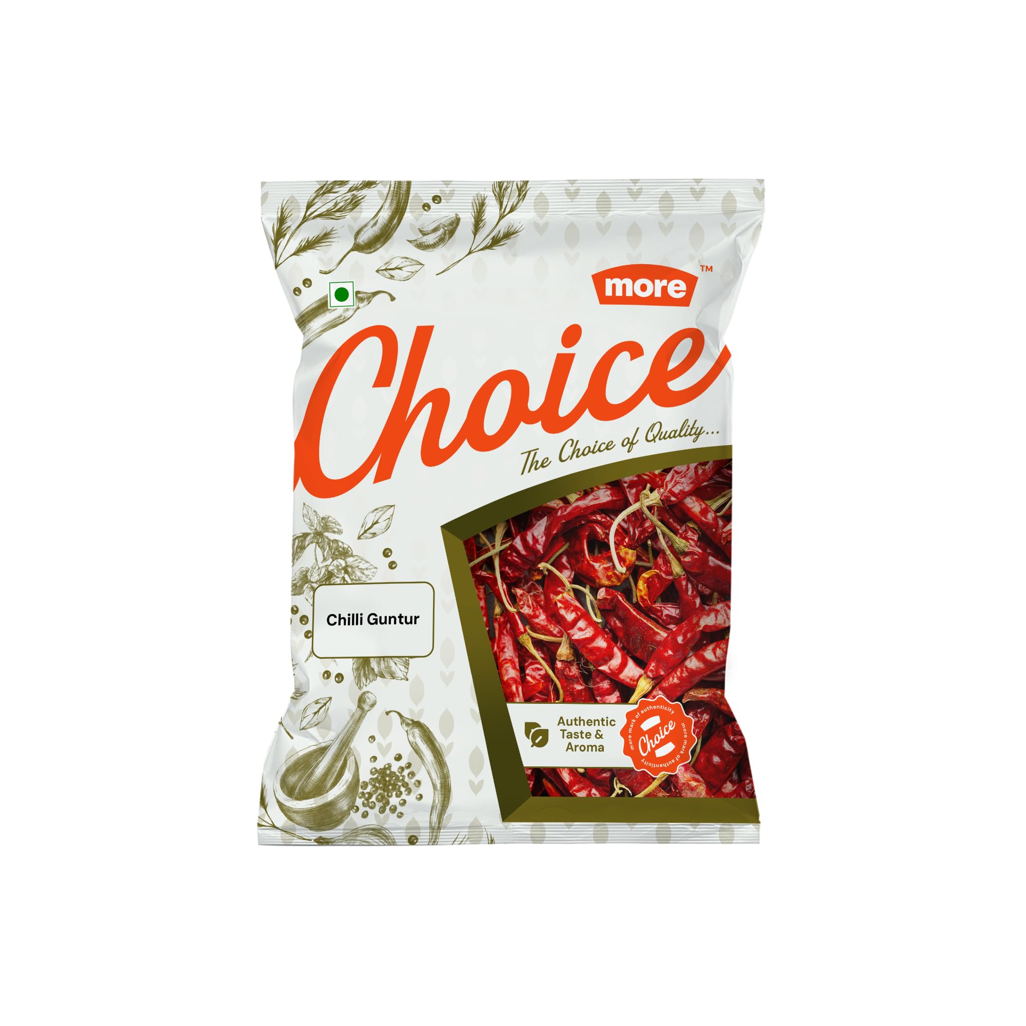 More Choice Spices - Chilli Red Long with Stem Whole, 200Gram Pouch
