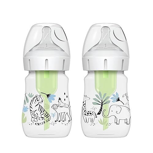 Miniatura 2 de Dr. Brown's Natural Flow Anti-Colic Options+ Biberón de cuello ancho Edición de diseñador Botellas y Natural Flow Anti-Colic Options+ Kit de inicio