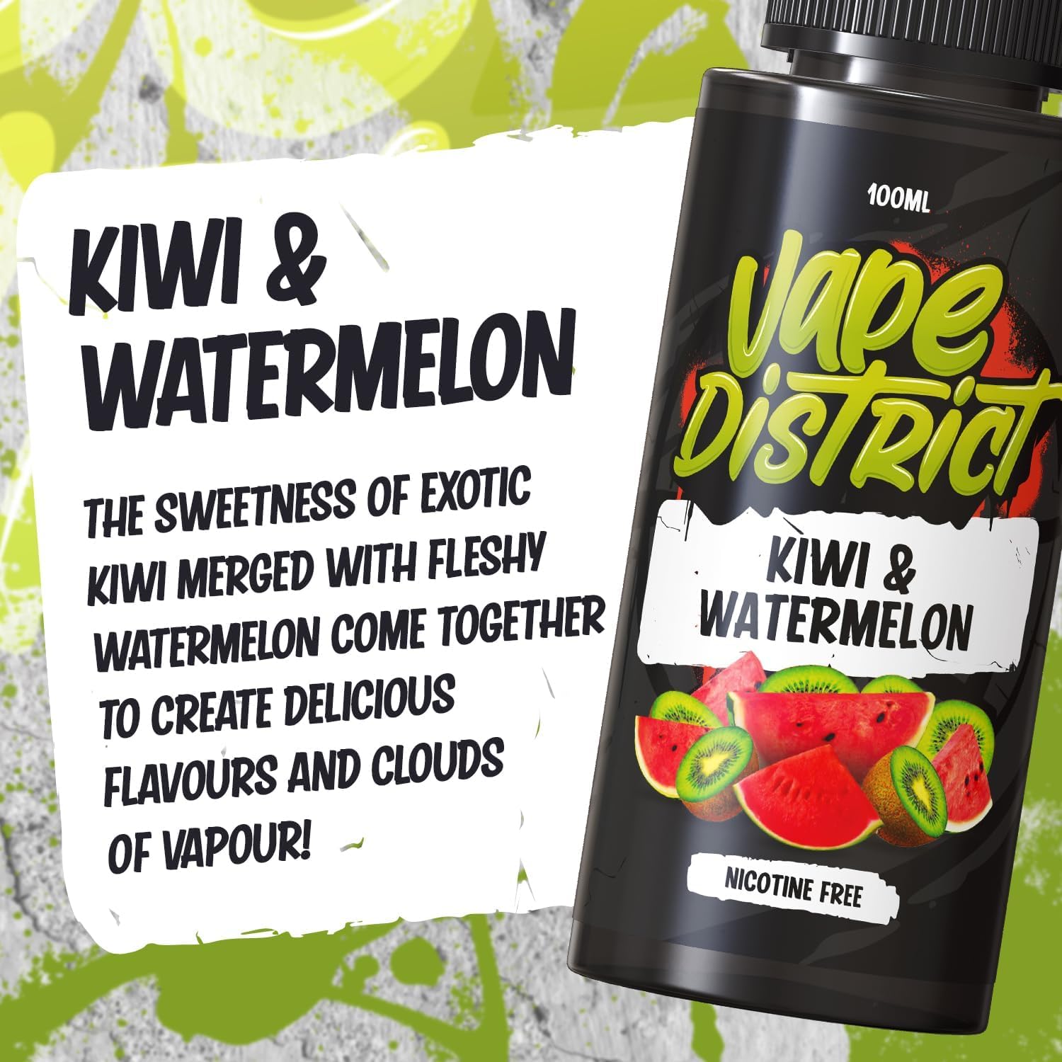 Vape District Vape Liquids 4 x 100ml Caribbean Whizz + Kiwi & Watermelon + Pineapple & Mango + Summer Fruits Flavoured Ecig Juice E Liquid Nicotine Free 70VG/30PG E Cigarette Short Fill: Vape District Vape Liquids 4 x 100ml Caribbean Whizz + Kiwi & Watermelon + Pineapple & Mango + Summer Fruits Flavoured Ecig Juice E Liquid Nicotine Free 70VG/30PG E Cigarette Short Fill: