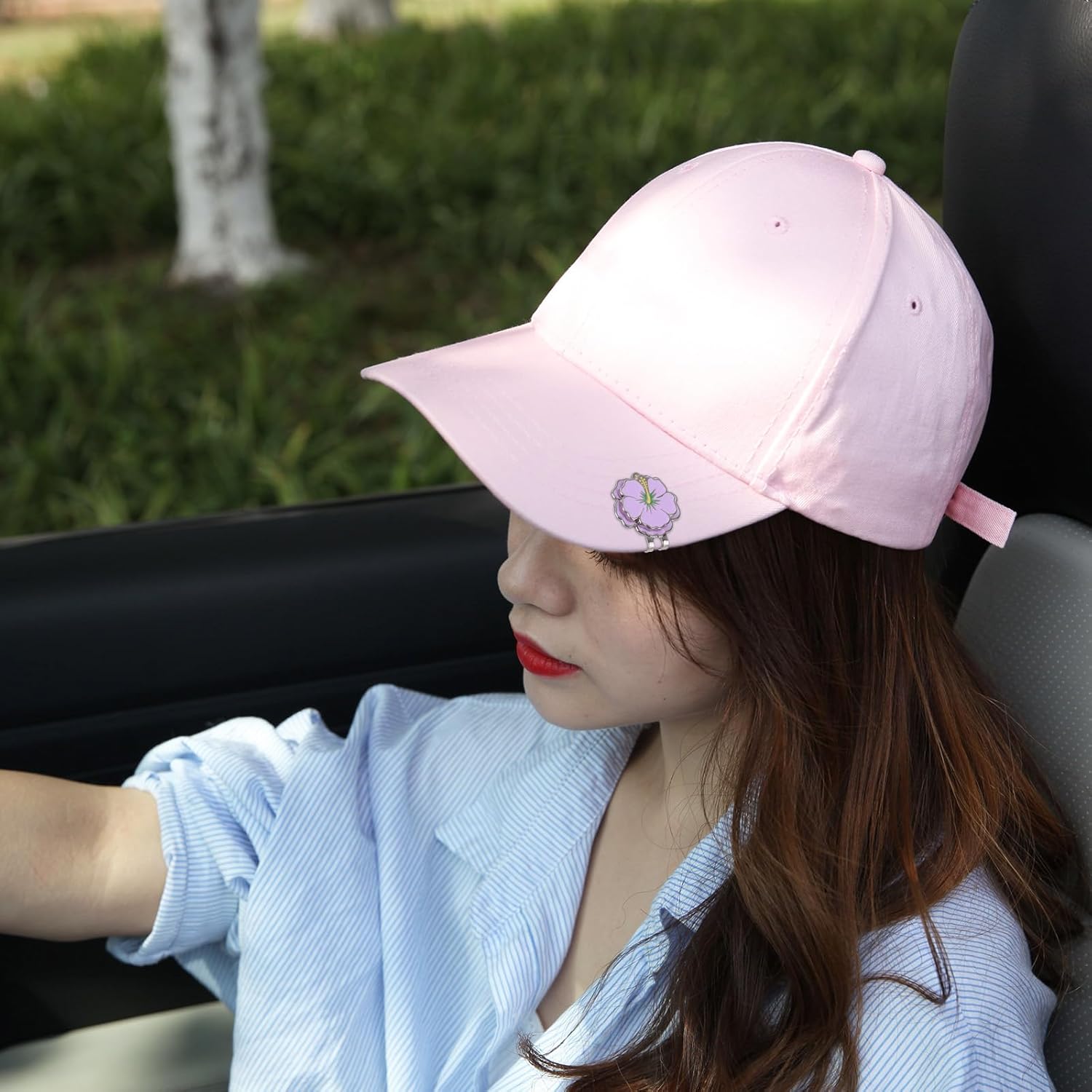 5pcs Magnetic Golf Ball Markers for Women, Stainless Steel Flower Golf Ball Marker Hat Clip for Women Hat Bag Decoration - Image 6